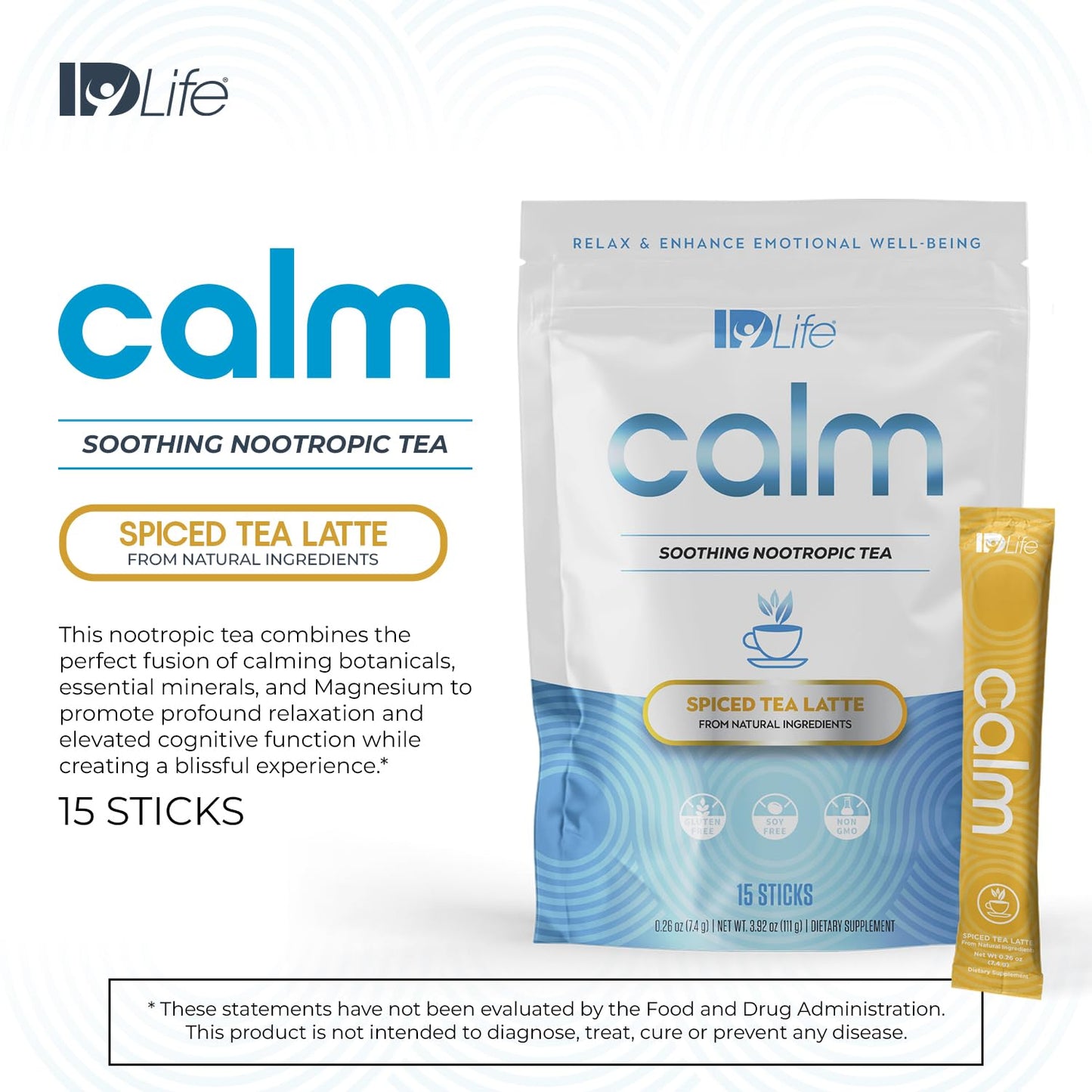 IDLife Calm Cognitive Support Powder with Adaptogenic Blend 3.92