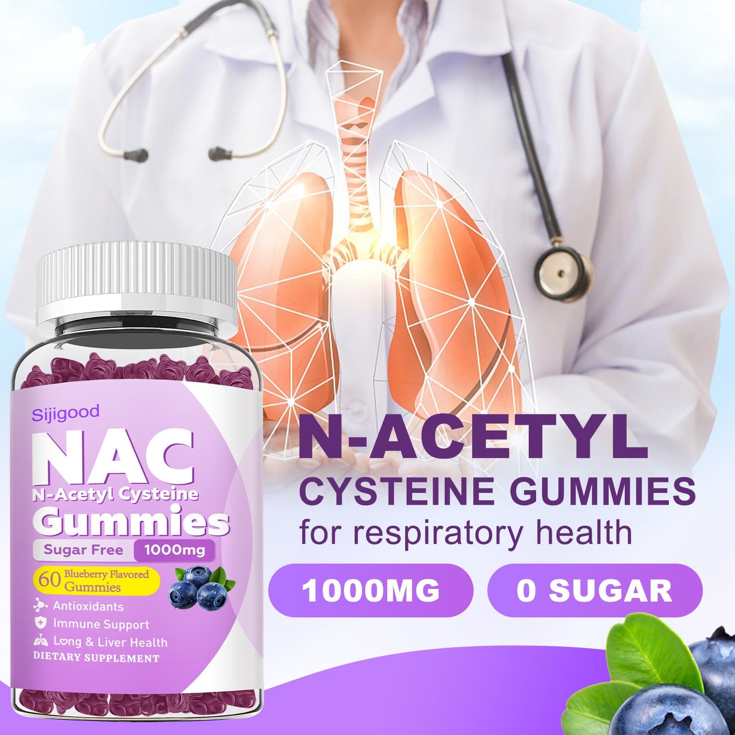 Sijigood NAC Gummies 120 Count