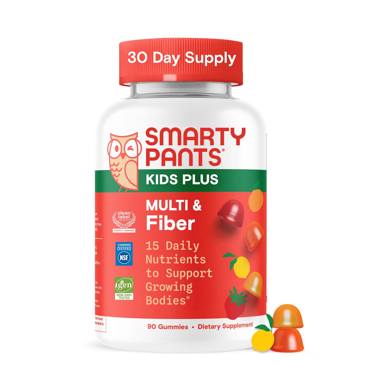 SmartyPants Kids Multivitamin & Fiber Gummies, 90 Count