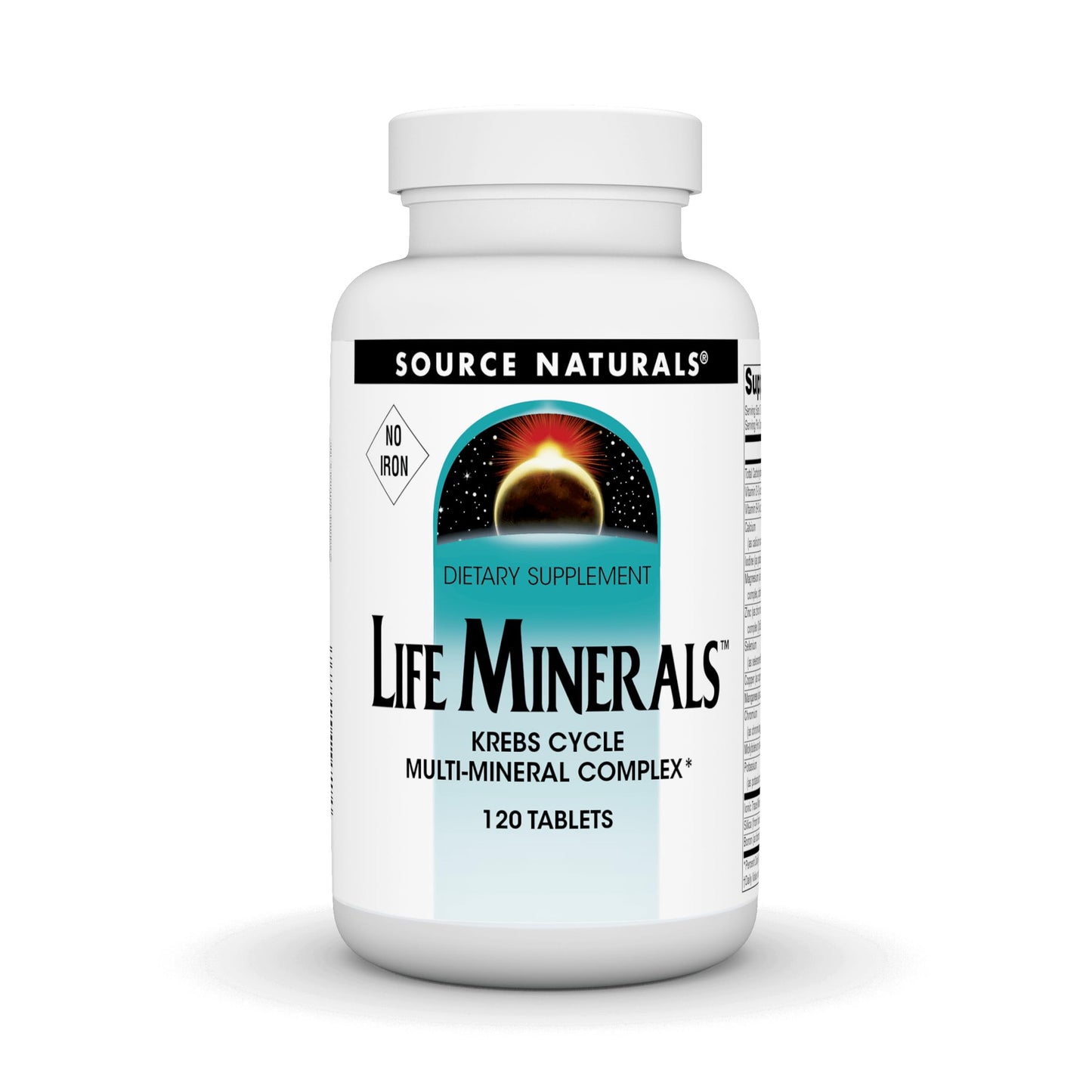 Source Naturals High Bioactivity Life Minerals, Iron Free - Krebs Cycle Multi-Mineral Complex 120 Tablets