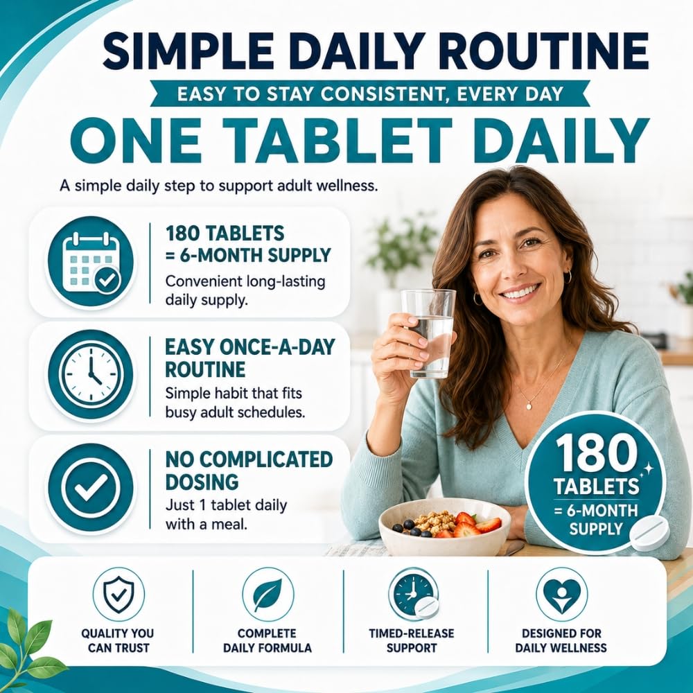 Quest Super Once A Day Timed-Release Multivitamin Tablet, 180 Tablets