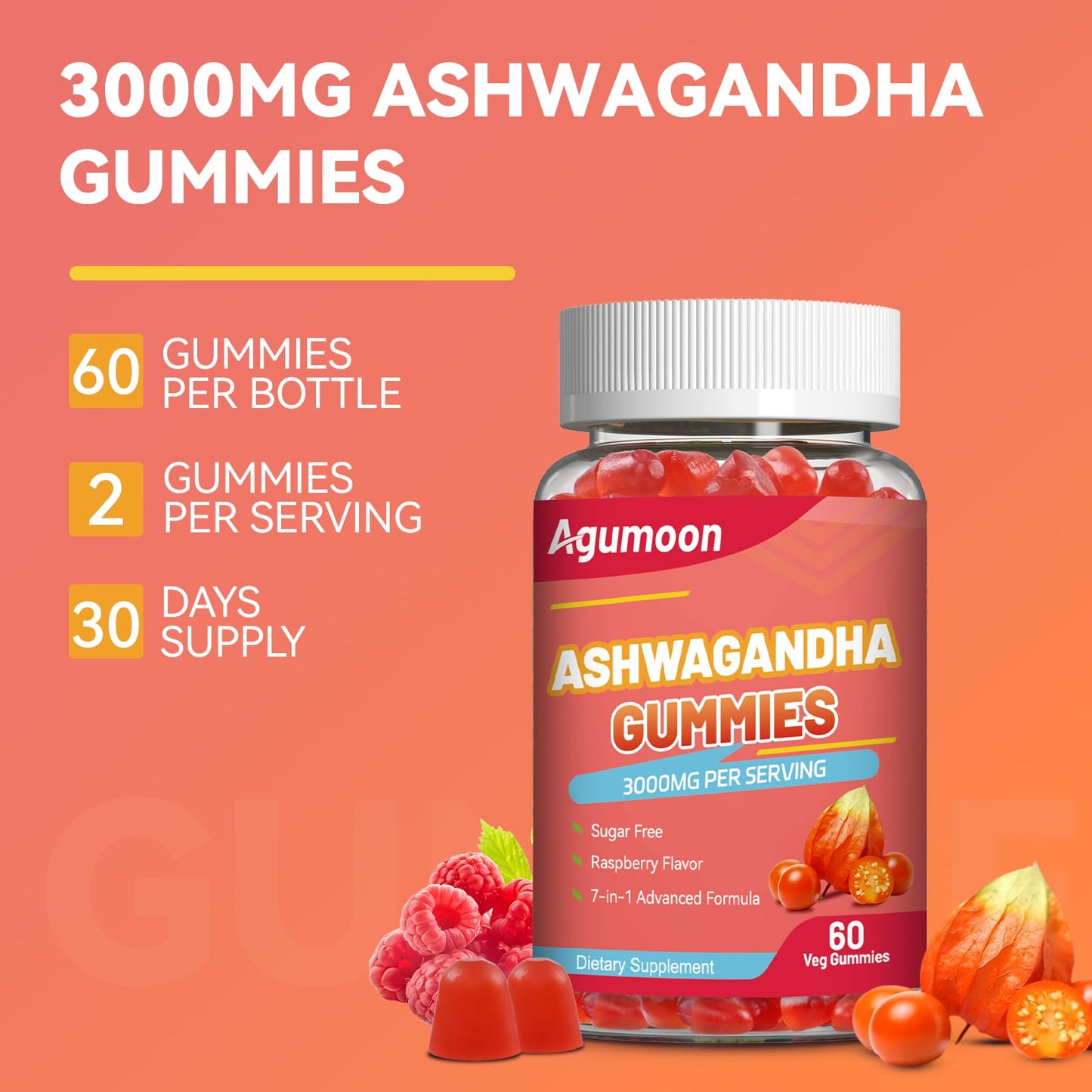 Agumoon Ashwagandha Gummies 120 Count