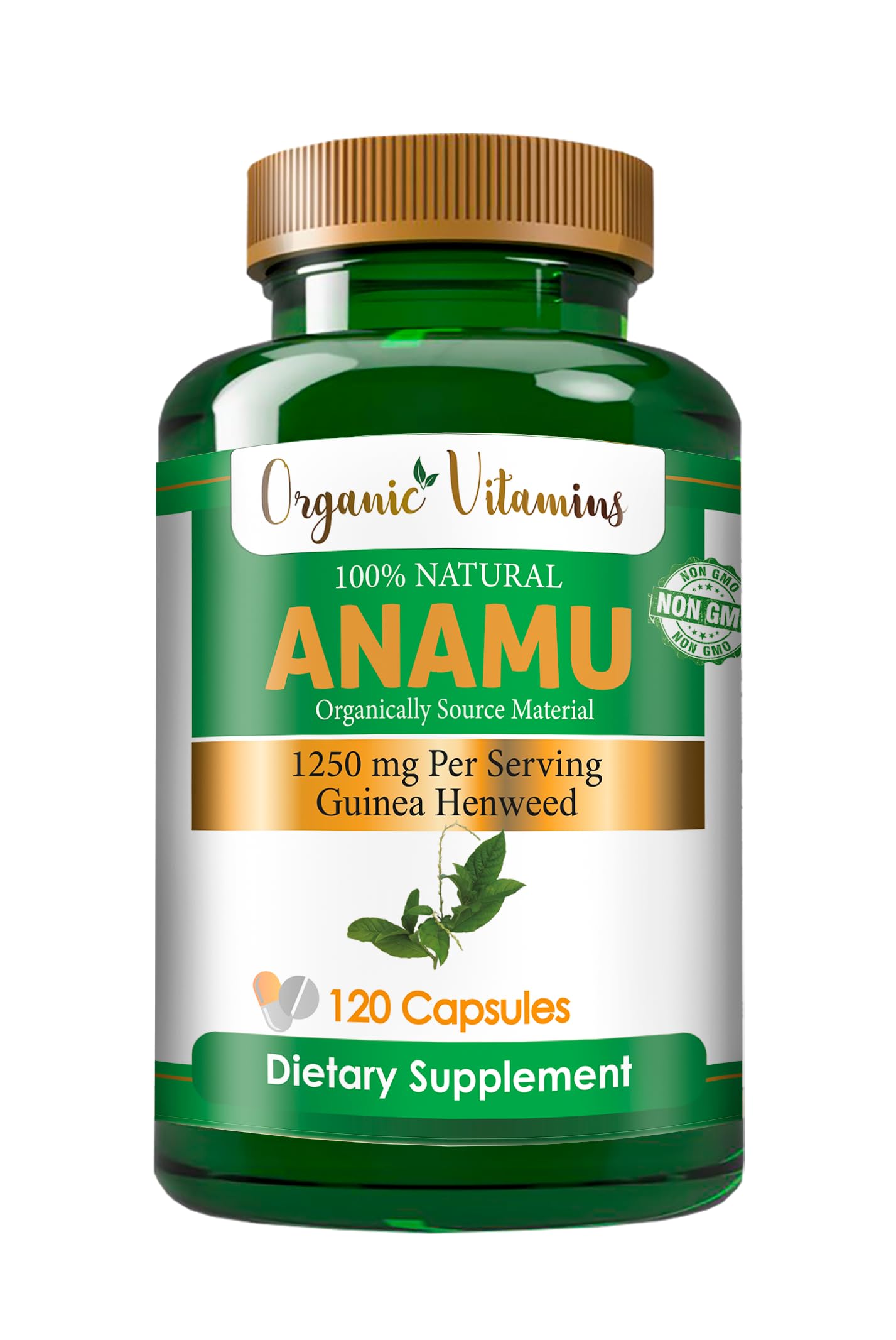 All Nue Anamu 1250mg Capsules, 120 Count