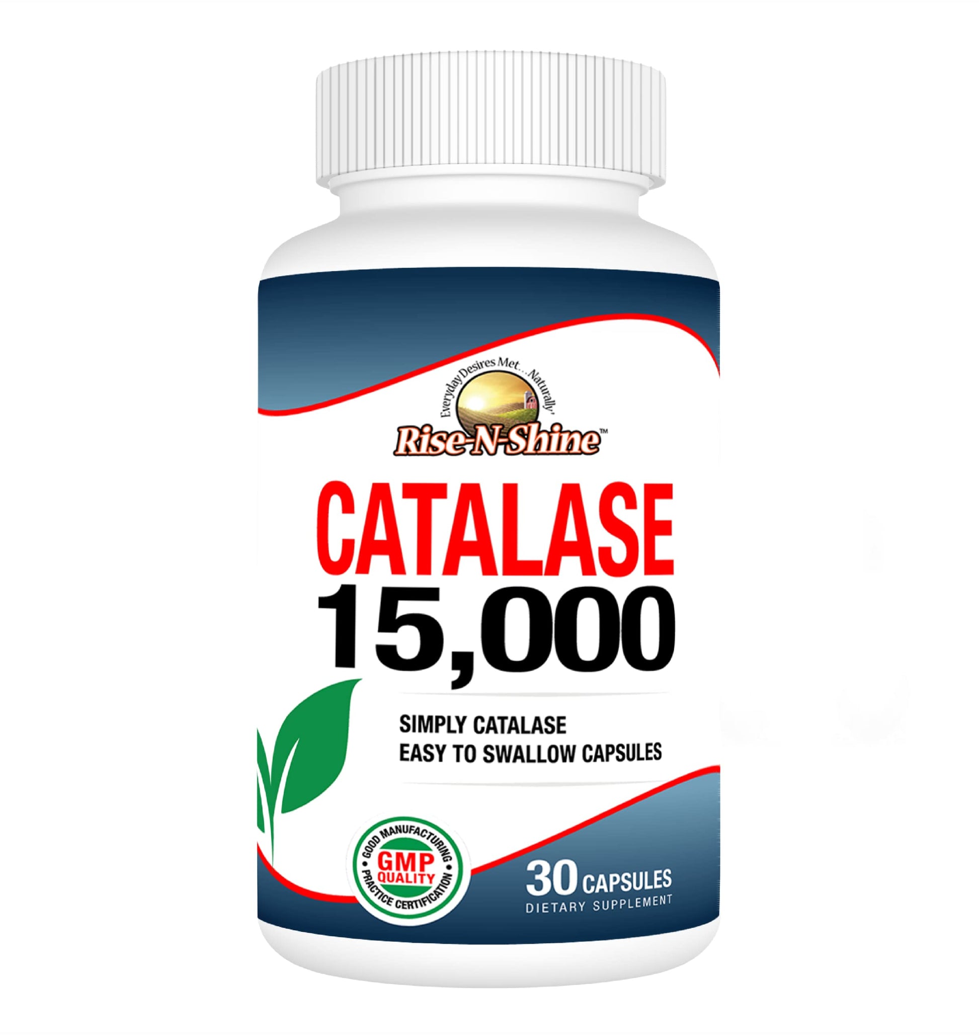 Rise-N-Shine Catalase Supplement 15,000 Capsules, 30 Count