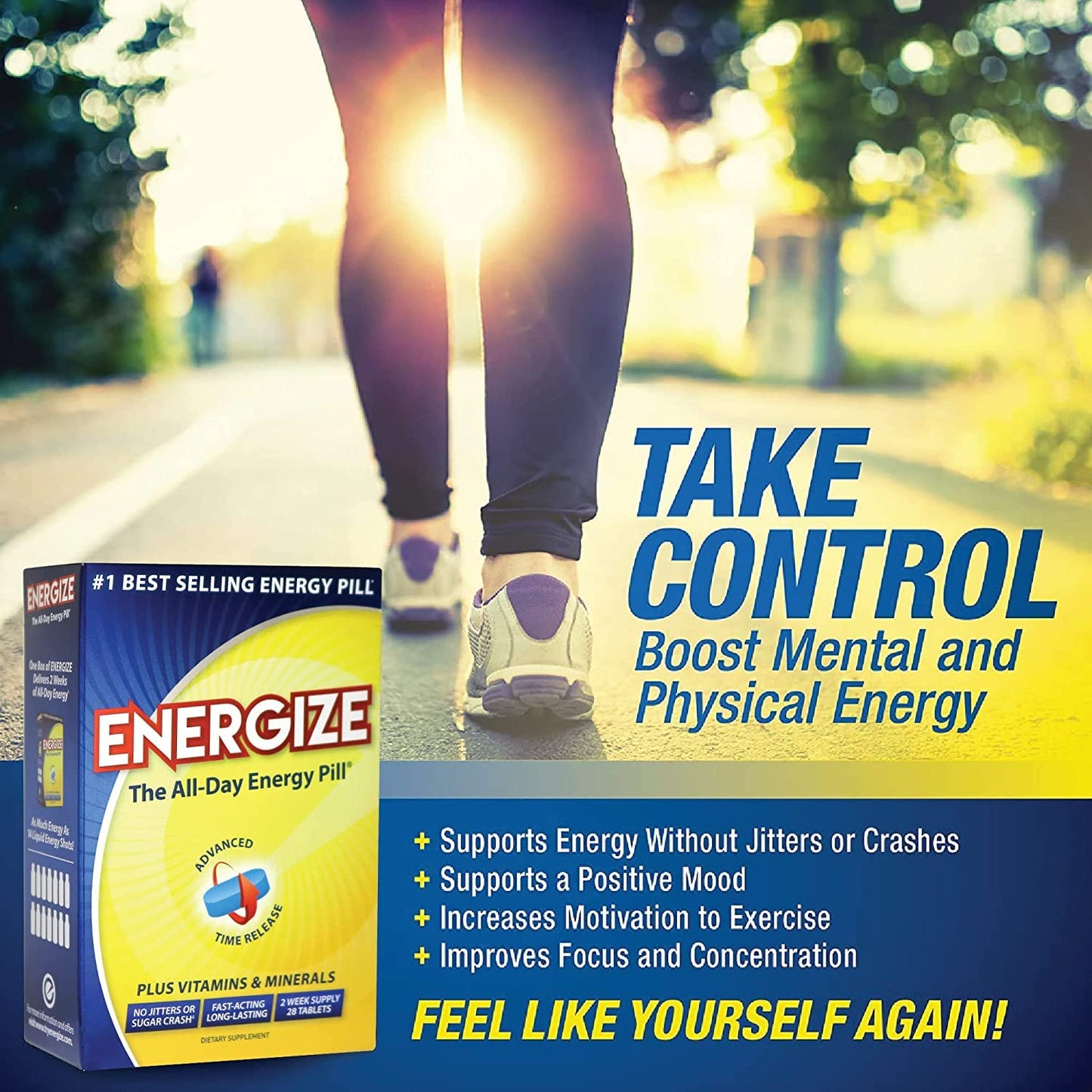 iSatori Energize Caffeine Pills, 28 Tablets