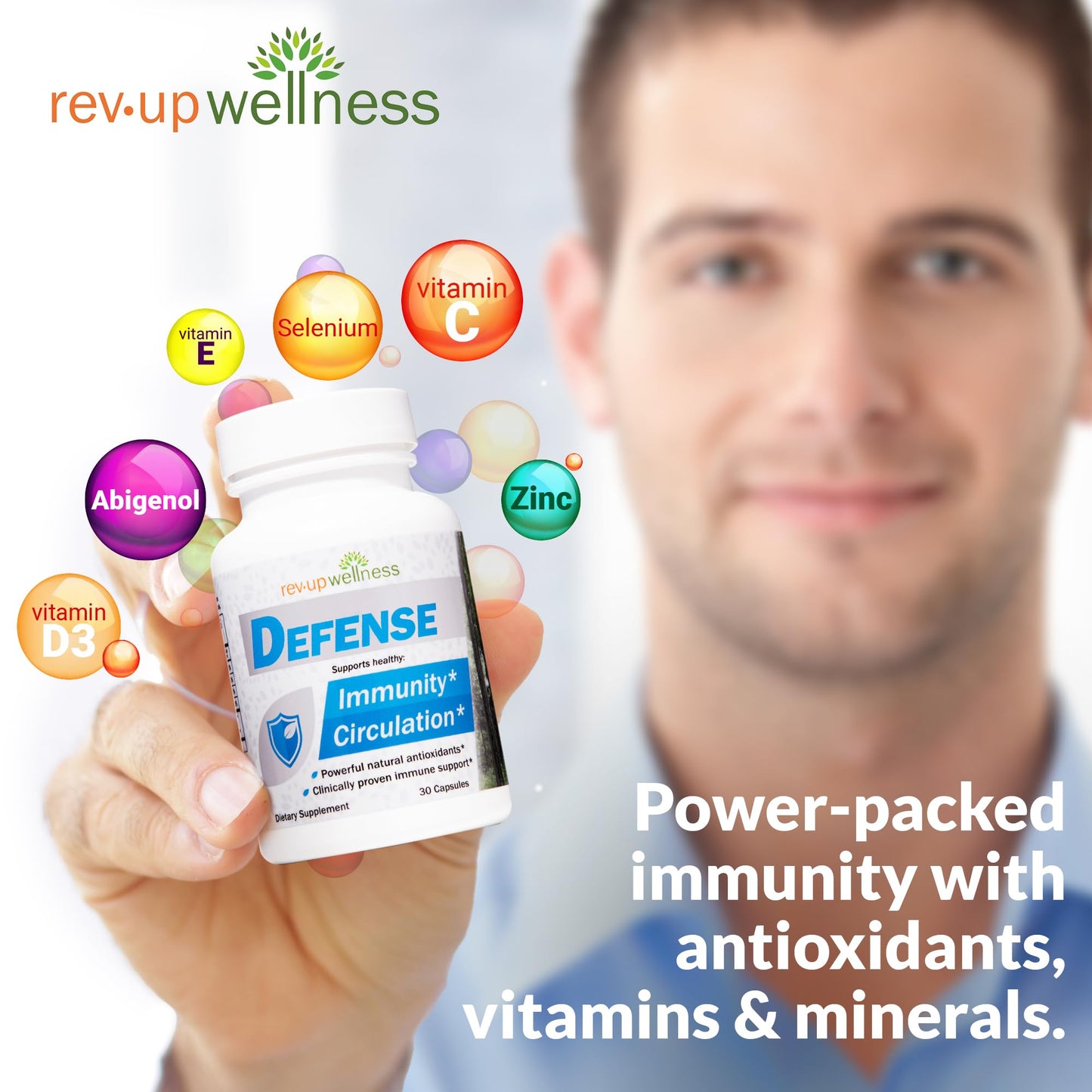 Rev Up Wellness Defense Daily Immune Support Capsule, 1 Count
