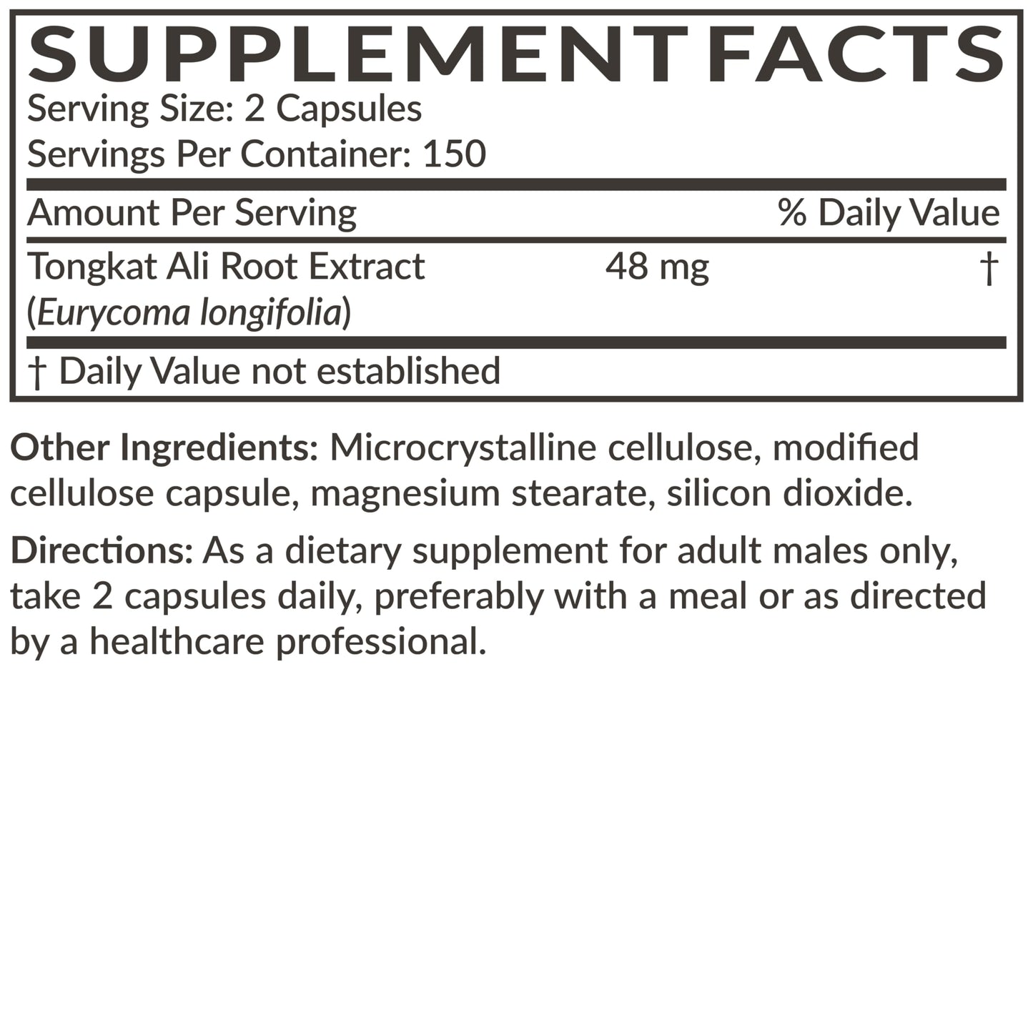 Futurebiotics Longjack Tongkat Ali Extra Strength Energy & Stamina Support Capsule 300 Capsules