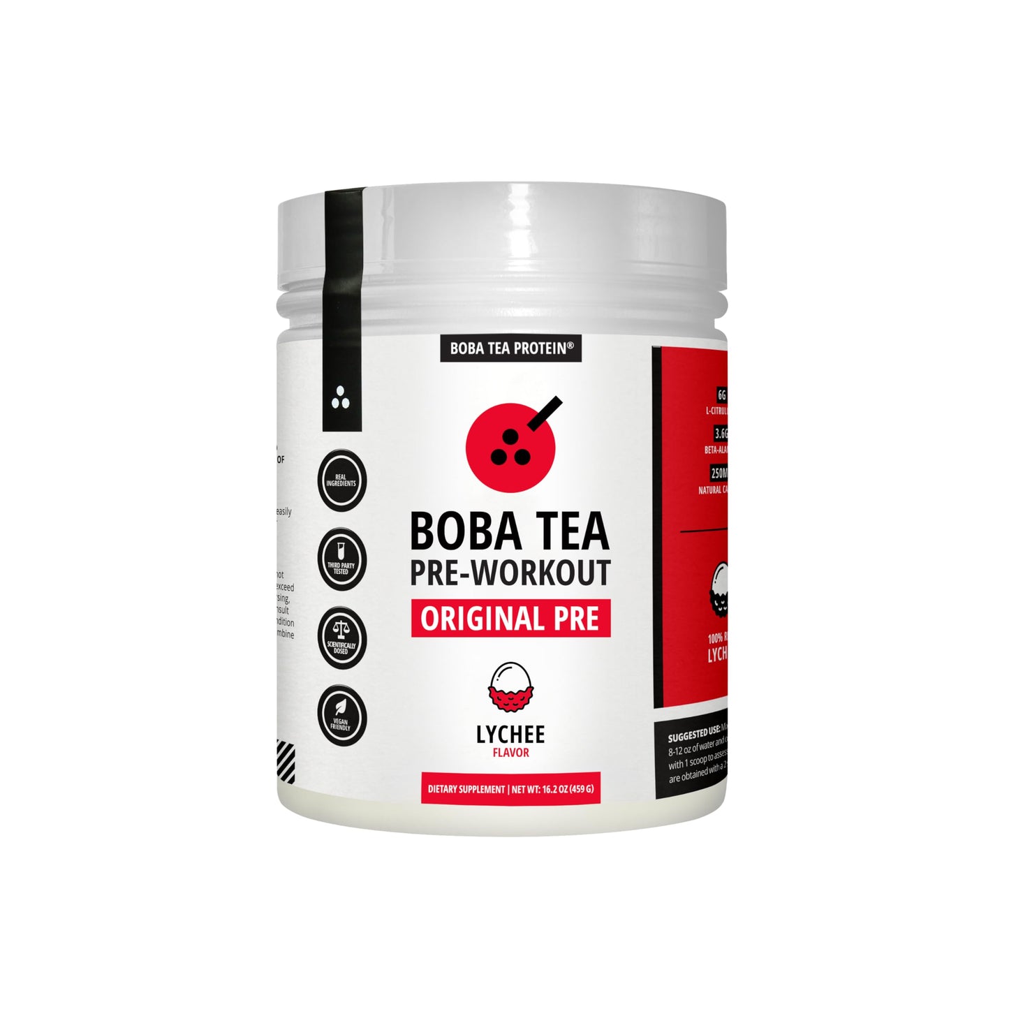 Boba Tea Protein Pre-Workout Powder 16.2 Servings