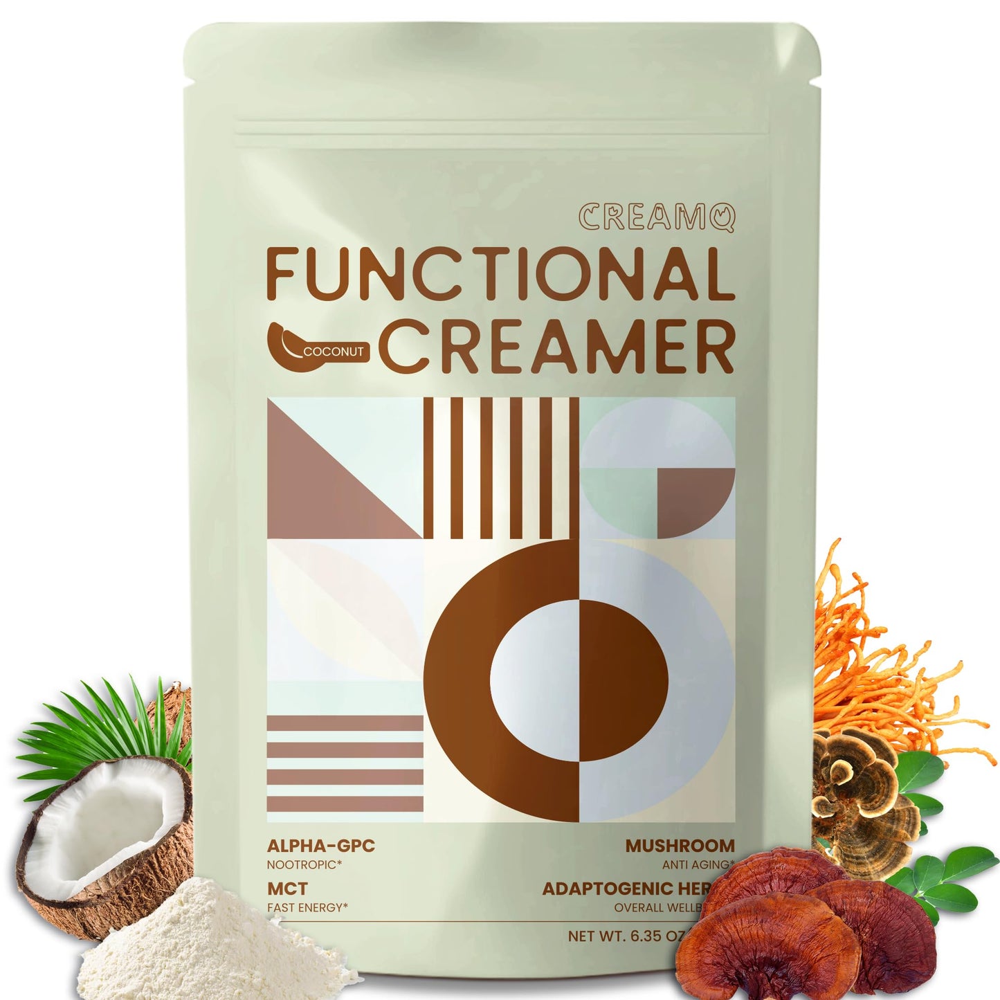 CreamQ Mushroom Coffee Creamer Powder 6.35oz