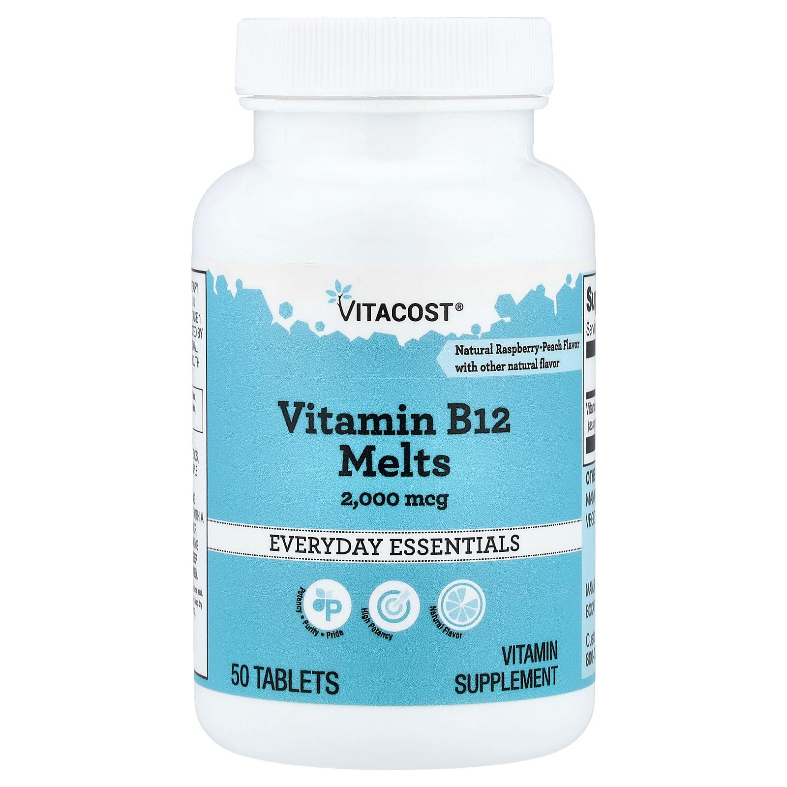 Vitacost Vitamin B12 Melts Tablet, 50 Tablets