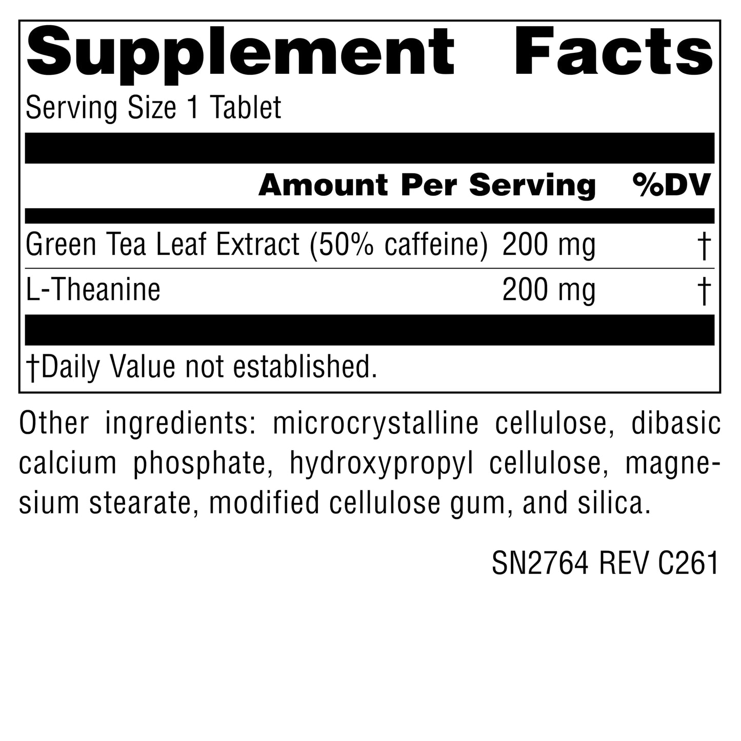 Source Naturals Caffeine + L-Theanine, Energy and Focus Support from Green Tea Tablets 120