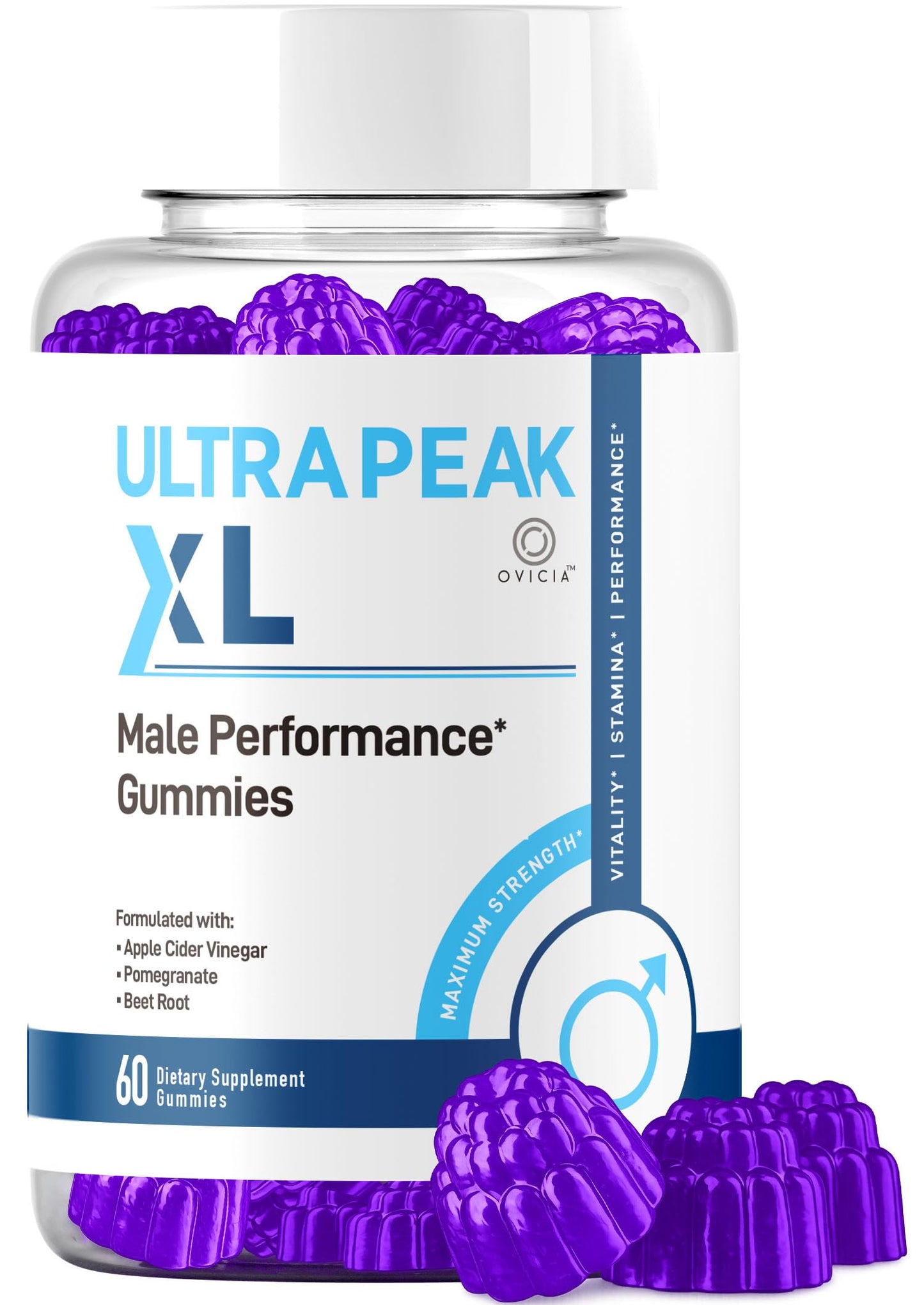 OVICIA Ultra Peak XL Advanced Formula Gummies 60 Count