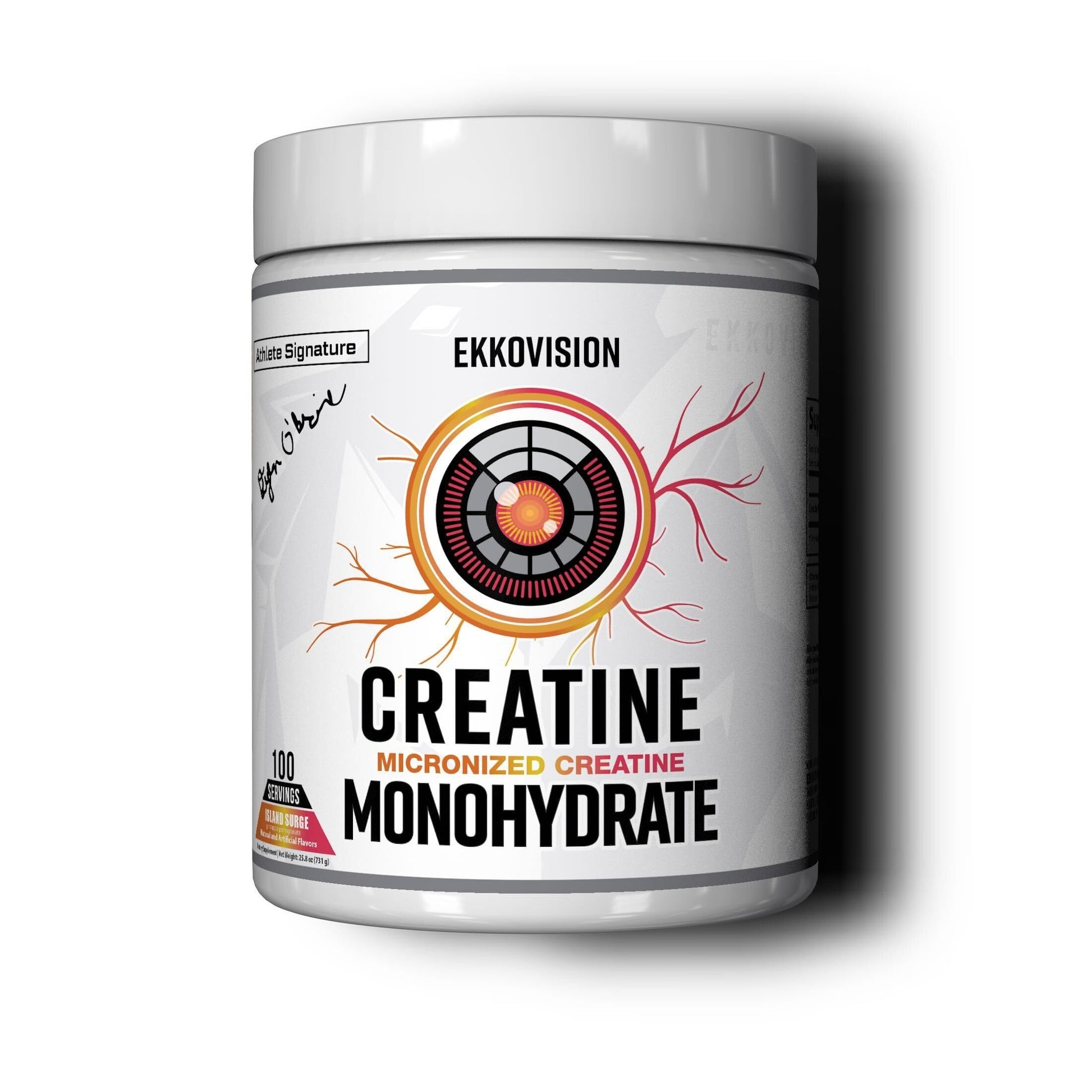 Ekkovision Creatine Monohydrate Powder, Micronized Island Surge, Pre Workout & Post Workout Supplement, Energy Support, Easy to Mix in Shakes, Smoothies & Beverages, 100 Servings