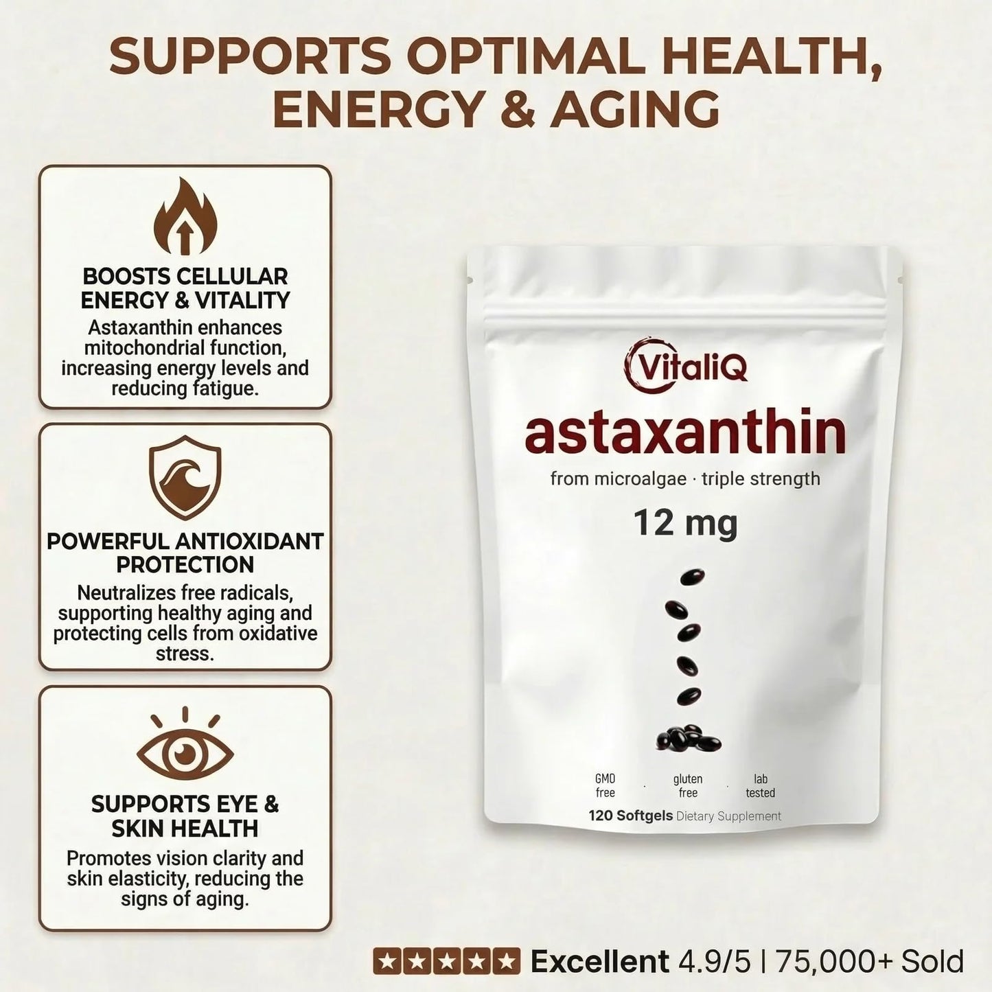 Ella ola kids Vitaliq Astaxanthin Softgel 1 Count
