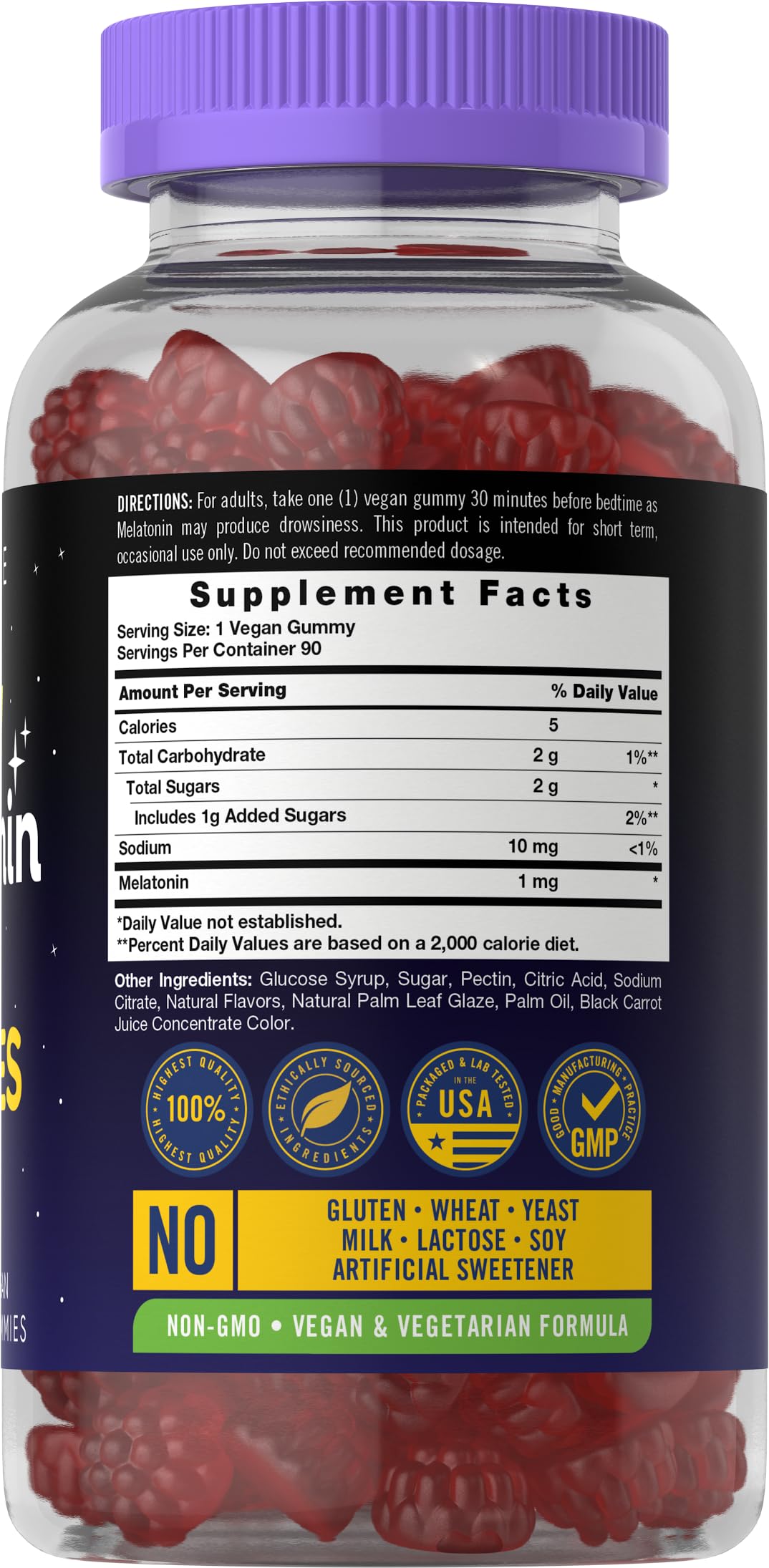 Carlyle Melatonin 1mg Gummies, 90 Count