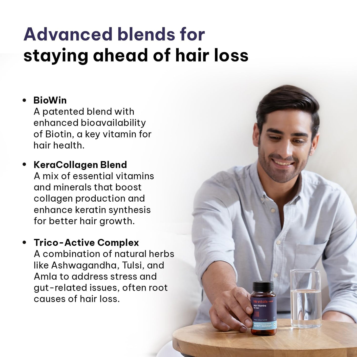 Generic Vitals Hair Vitamin with DHT Blockers 60 Capsules
