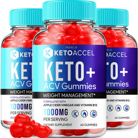 Indelo Keto Accel ACV Gummies, 180 Gummies