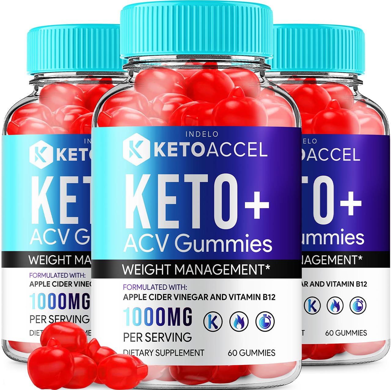 Indelo Keto Accel ACV Gummies 180 Gummies