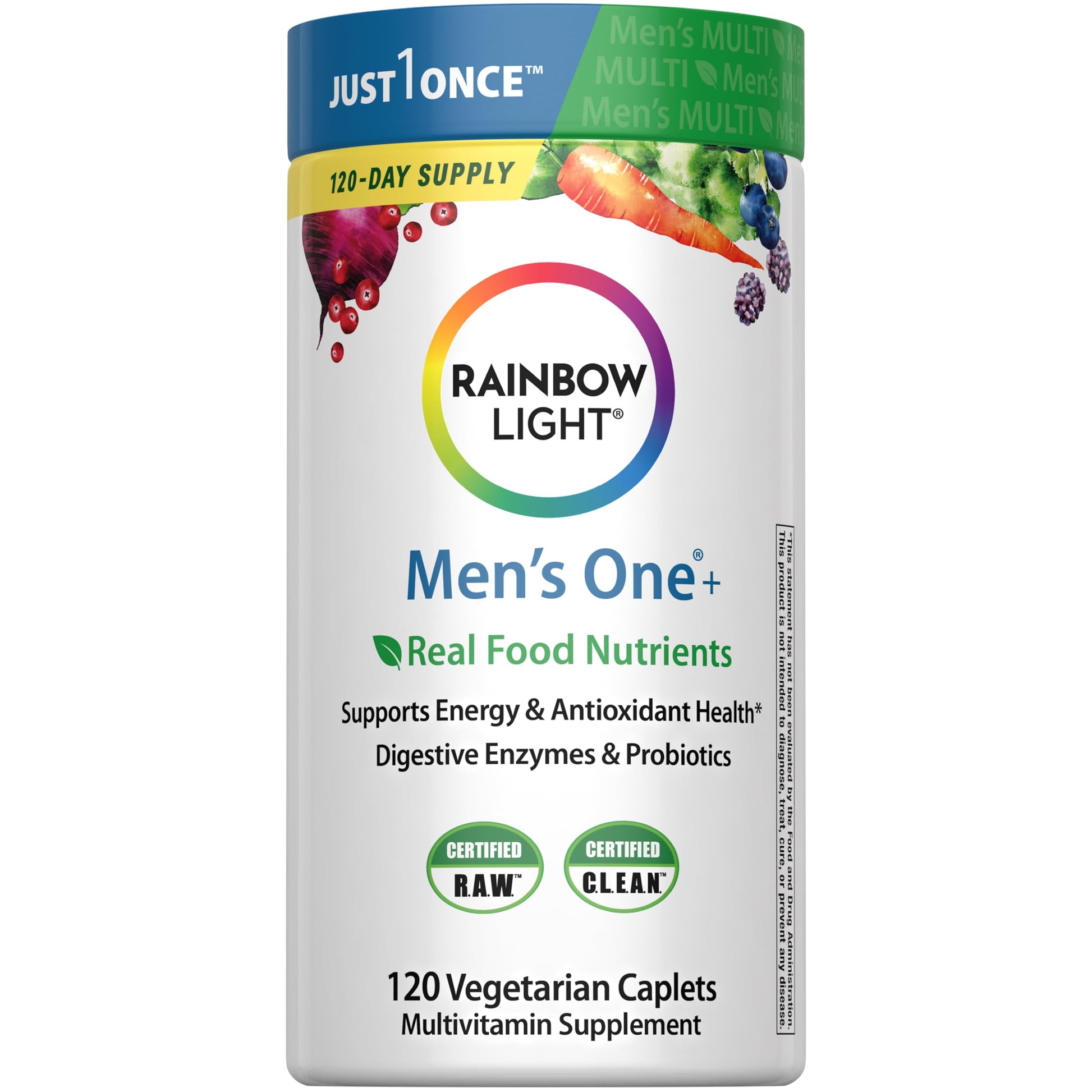 Rainbow Light Men's One Multivitamin Tablets, 120 Count