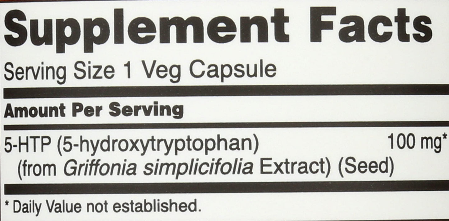 NOW Foods 5-HTP 100 mg Capsule, 120 Count