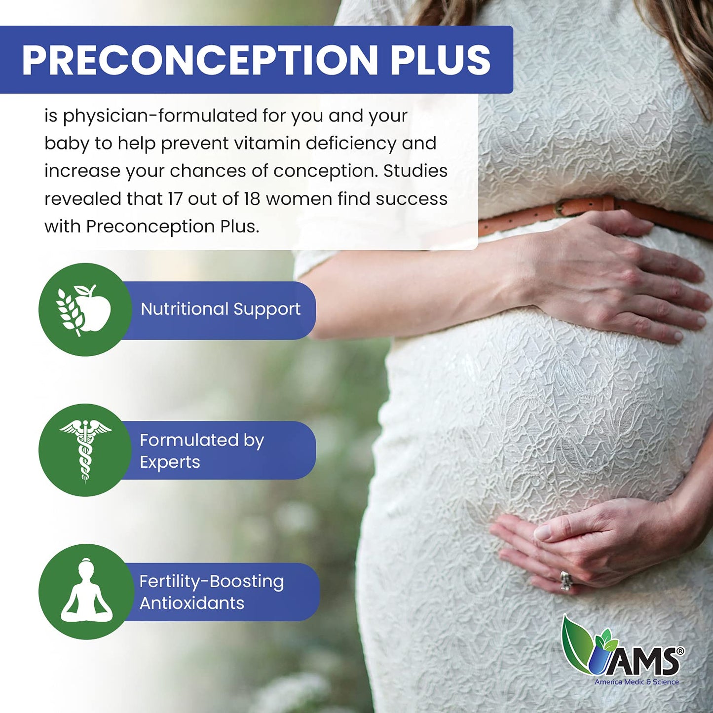 America Medic & Science Preconception Plus Capsule, 180 Capsules