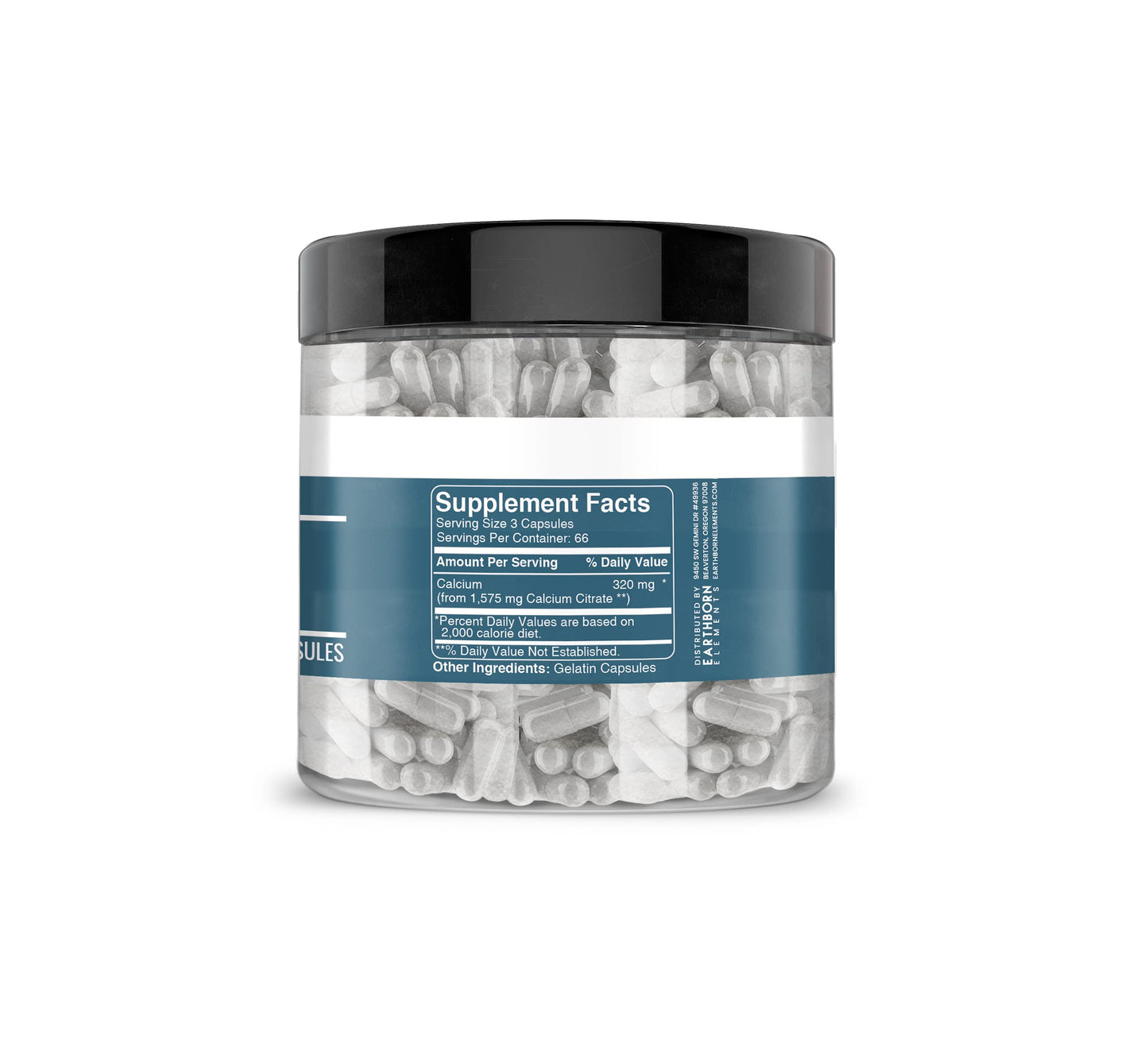 Earthborn Elements Calcium Citrate Capsules 200 Count