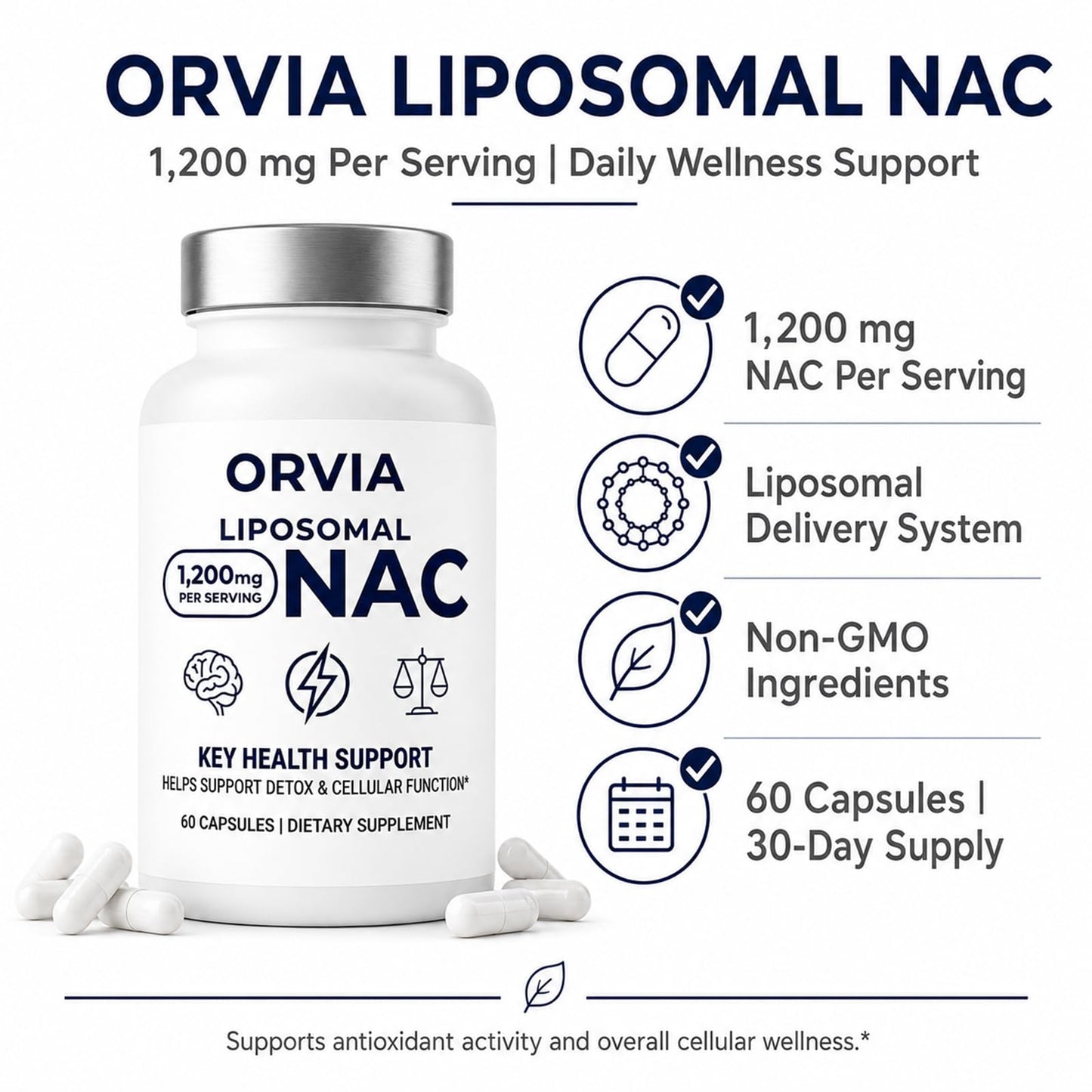 Ikokei Orvia Labs Liposomal NAC Supplement Capsule 1 Count