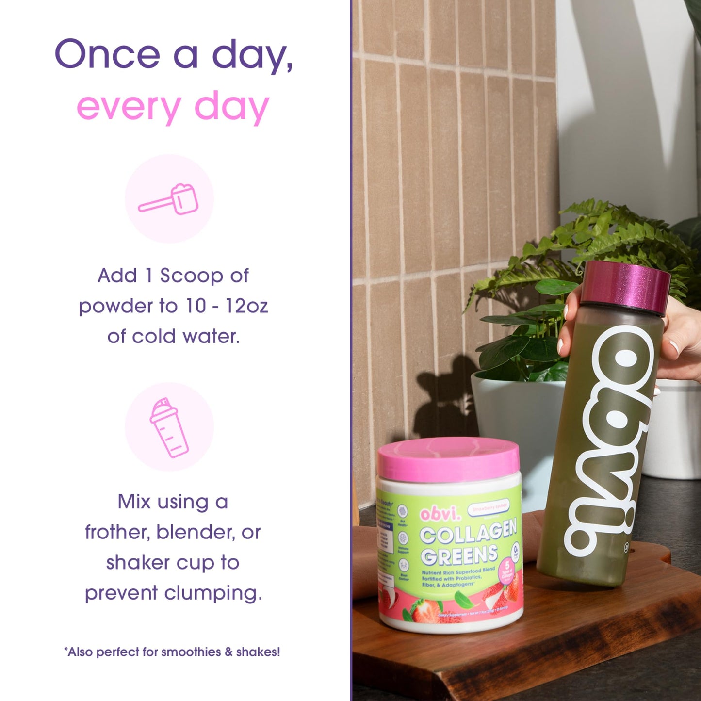 Obvi Collagen Greens Powder 8.9 Ounce (Pack of 1)