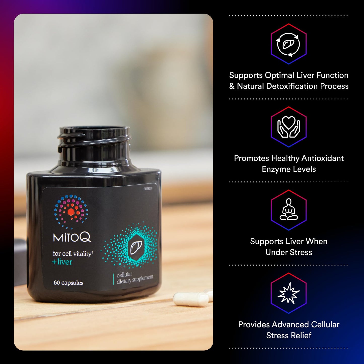 MitoQ +Liver Advanced Liver Supplement with Milk Thistle, Choline & Selenium, Capsules, 60 Count