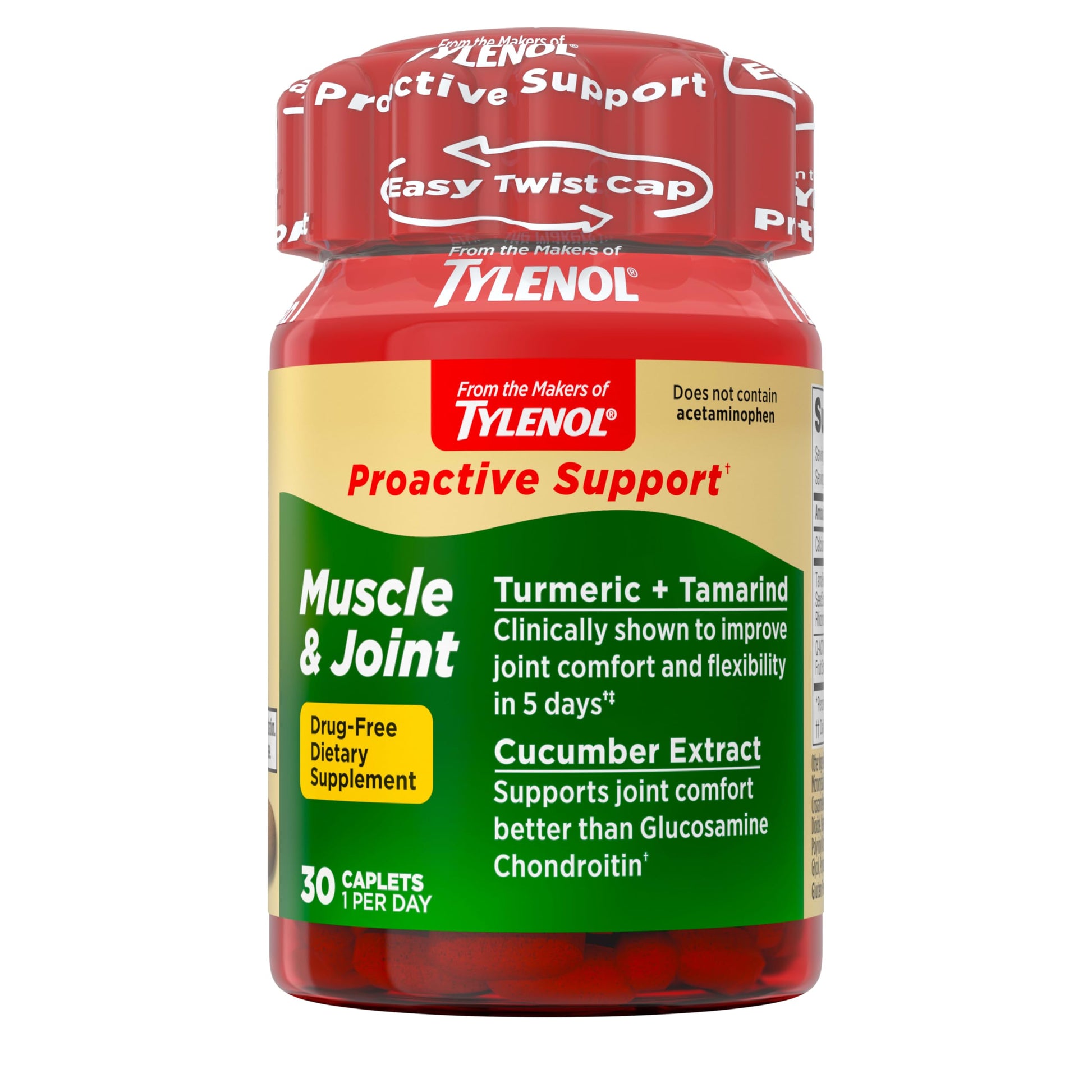 Tylenol Proactive Support for Muscle & Joint Caplets 30 Count