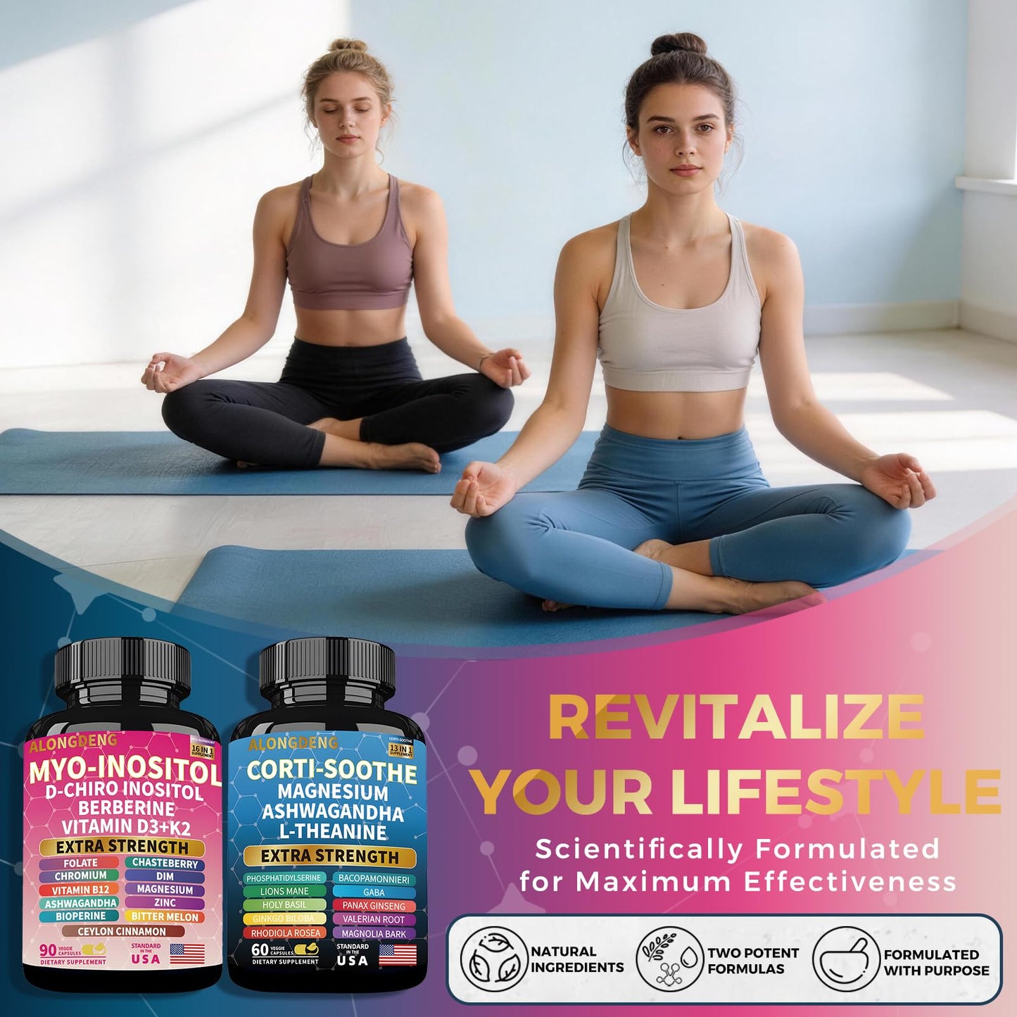 ALongDeng Soothe-Smooth Bundle Multivitamin Combo 60 Capsules