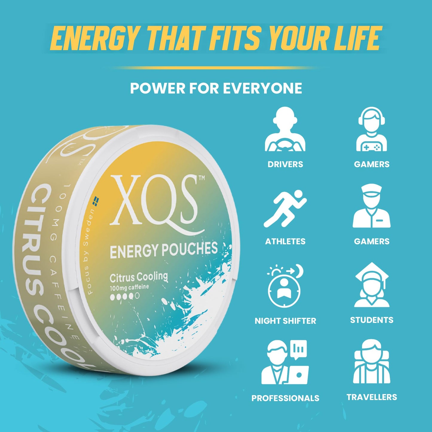 xqs Sugar Free Caffeine Pouches Caplets 5 Count