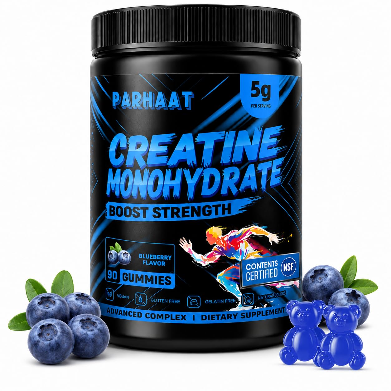 Parhaat Creatine Monohydrate Gummies 90 Count