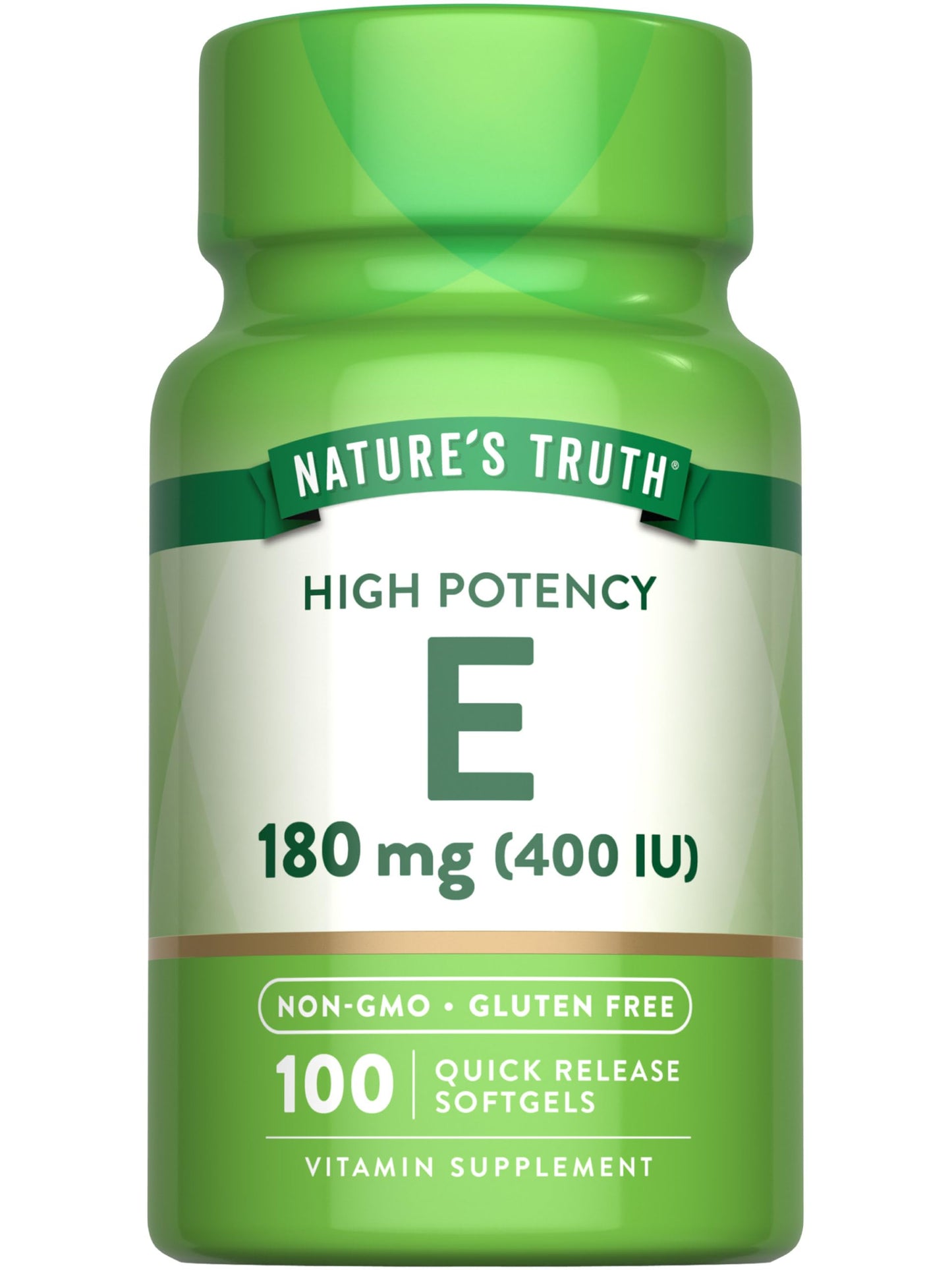 Nature's Truth Vitamin E Softgels 100 Count