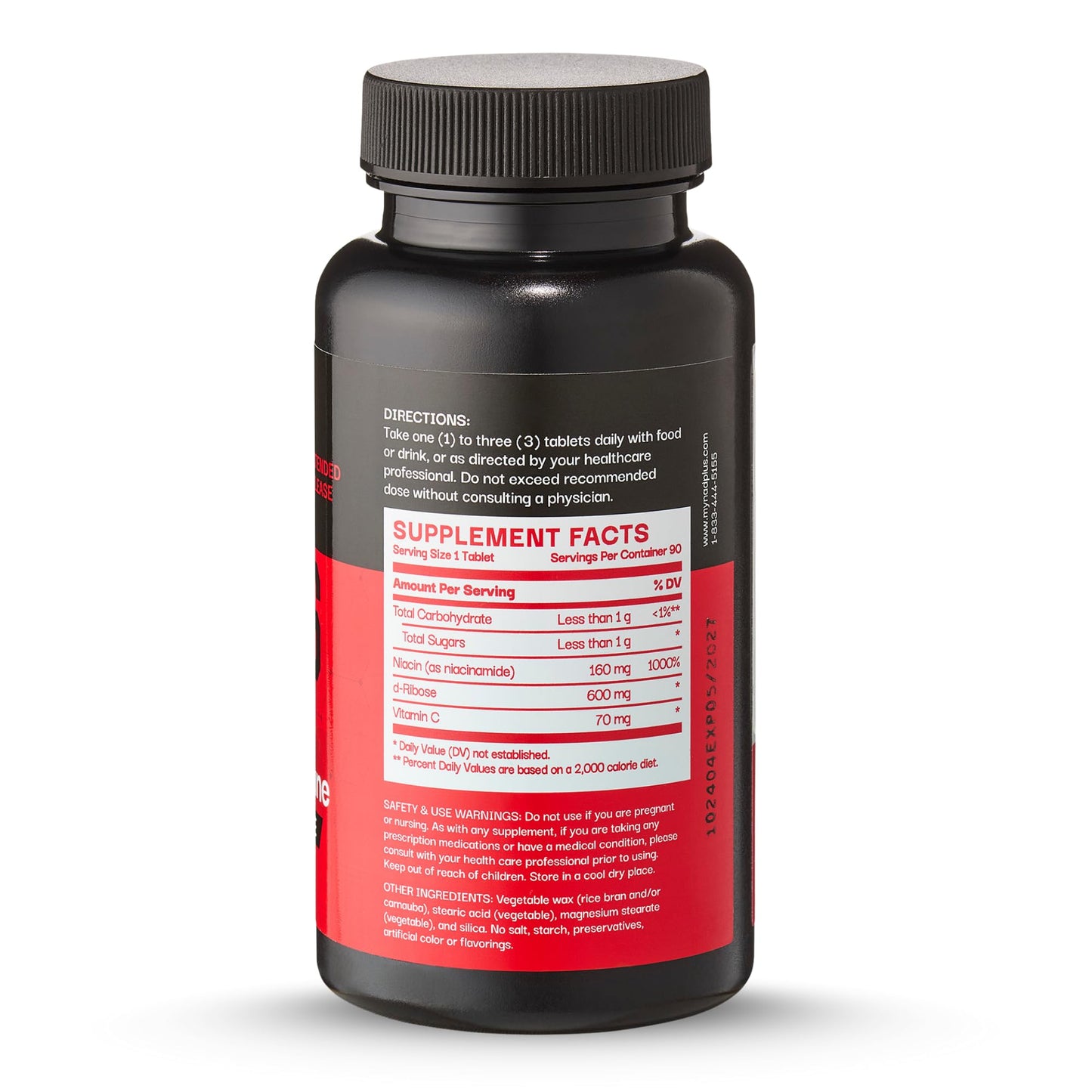NAD PLUS Revive + Immune NAD+ Supplement with Vitamin C Tablet, 90 Tablets