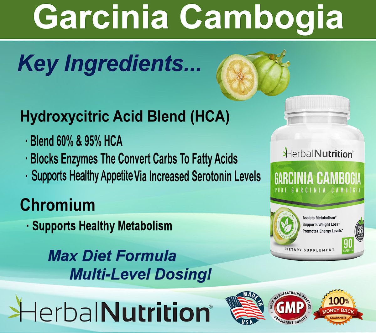 Herbal Nutrition Garcinia Cambogia Capsules, 2-Pack