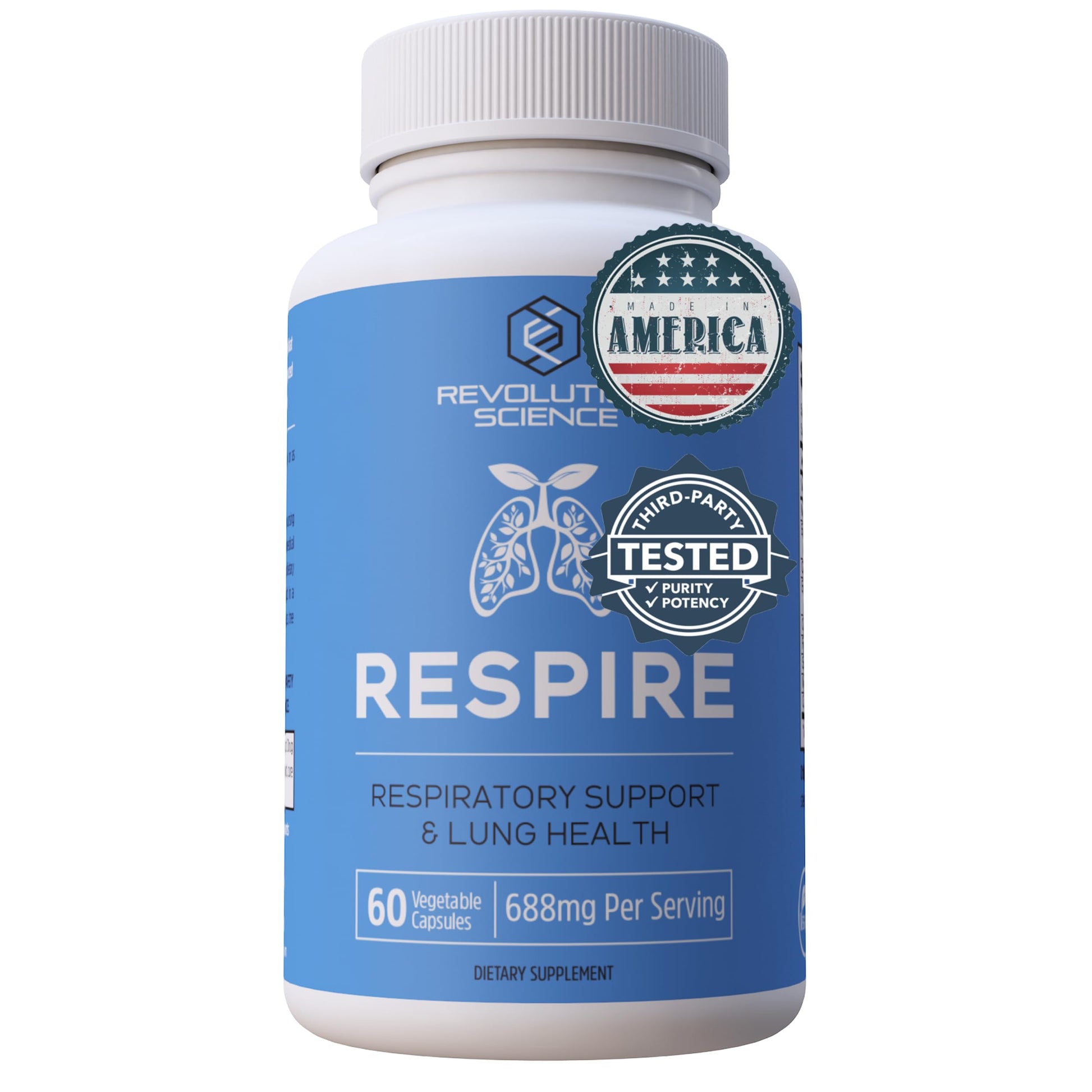 Revolution Science RESPIRE Lung Support Supplement Capsule 60 Count