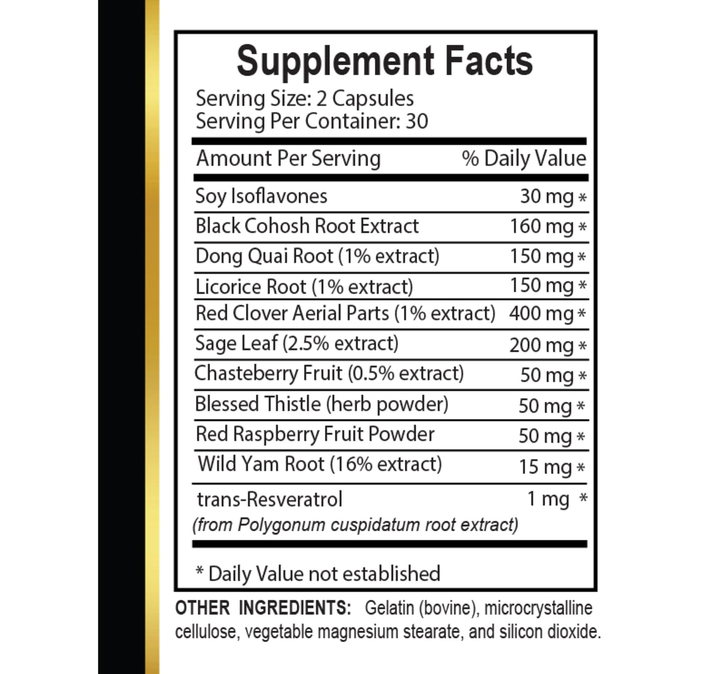 OLANTA TRADE SOLUTION Women's Support - chasteberry, Black Cohosh, red Clover, and Wild Yam Root | Dong quai Supplement | Blessed Thistle Organic, 60 Capsules