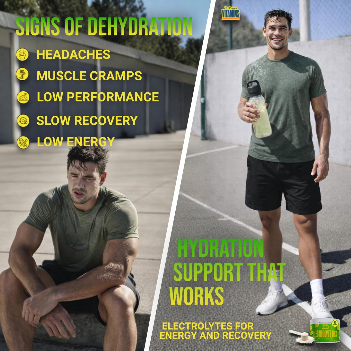 Dr. Price's Vitamins Electrolytes Powder Sugar Free Lemon Lime (8.5)