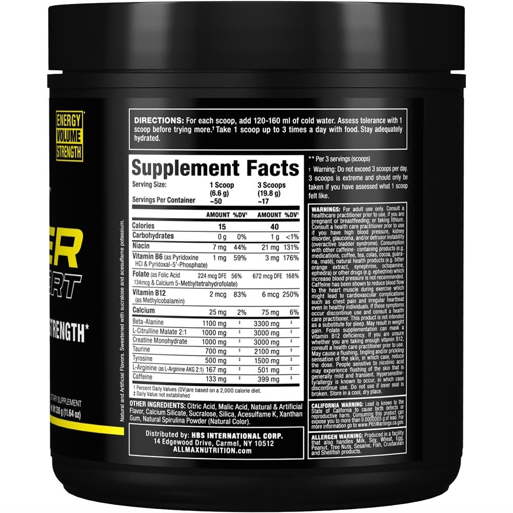 ALLMAX IGNITER Sport Blue Raspberry Powder 11.64 oz