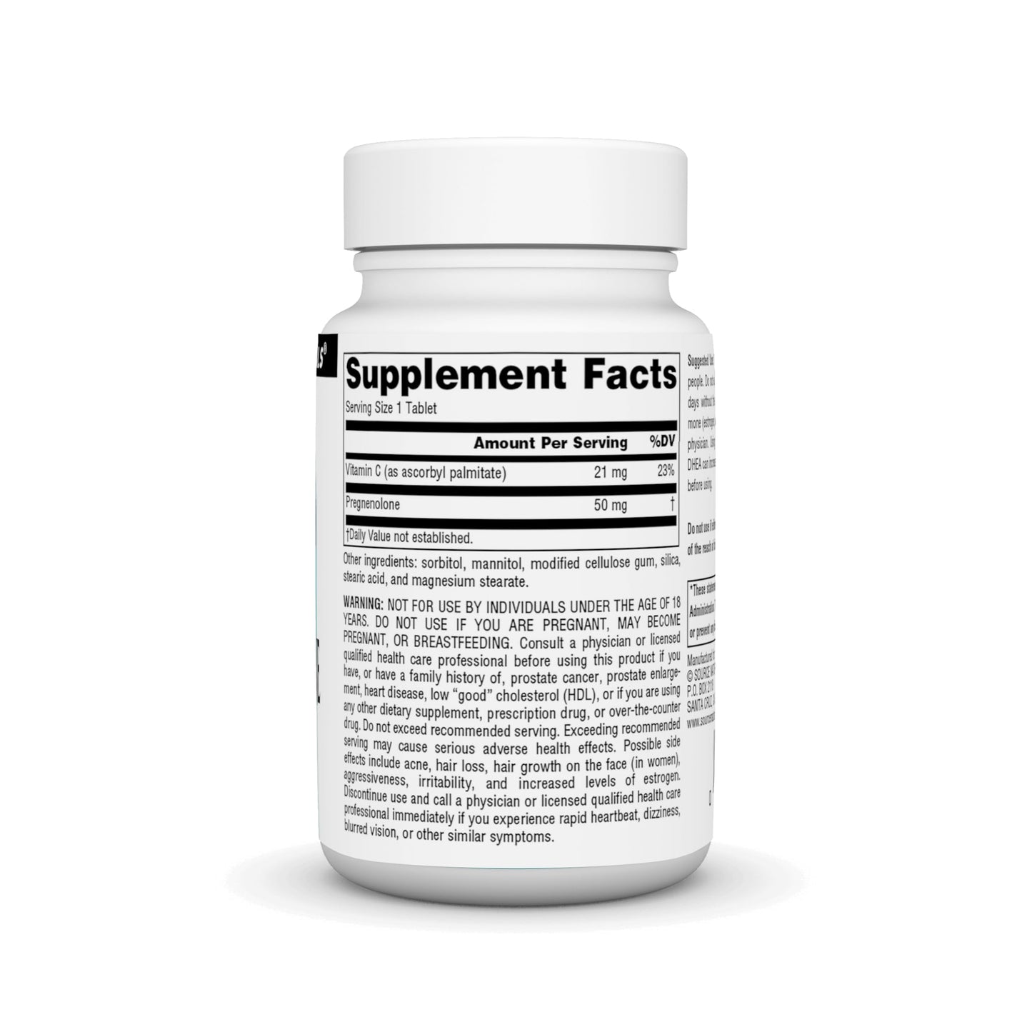 Source Naturals Pregnenolone 50mg Tablets, 60 Count