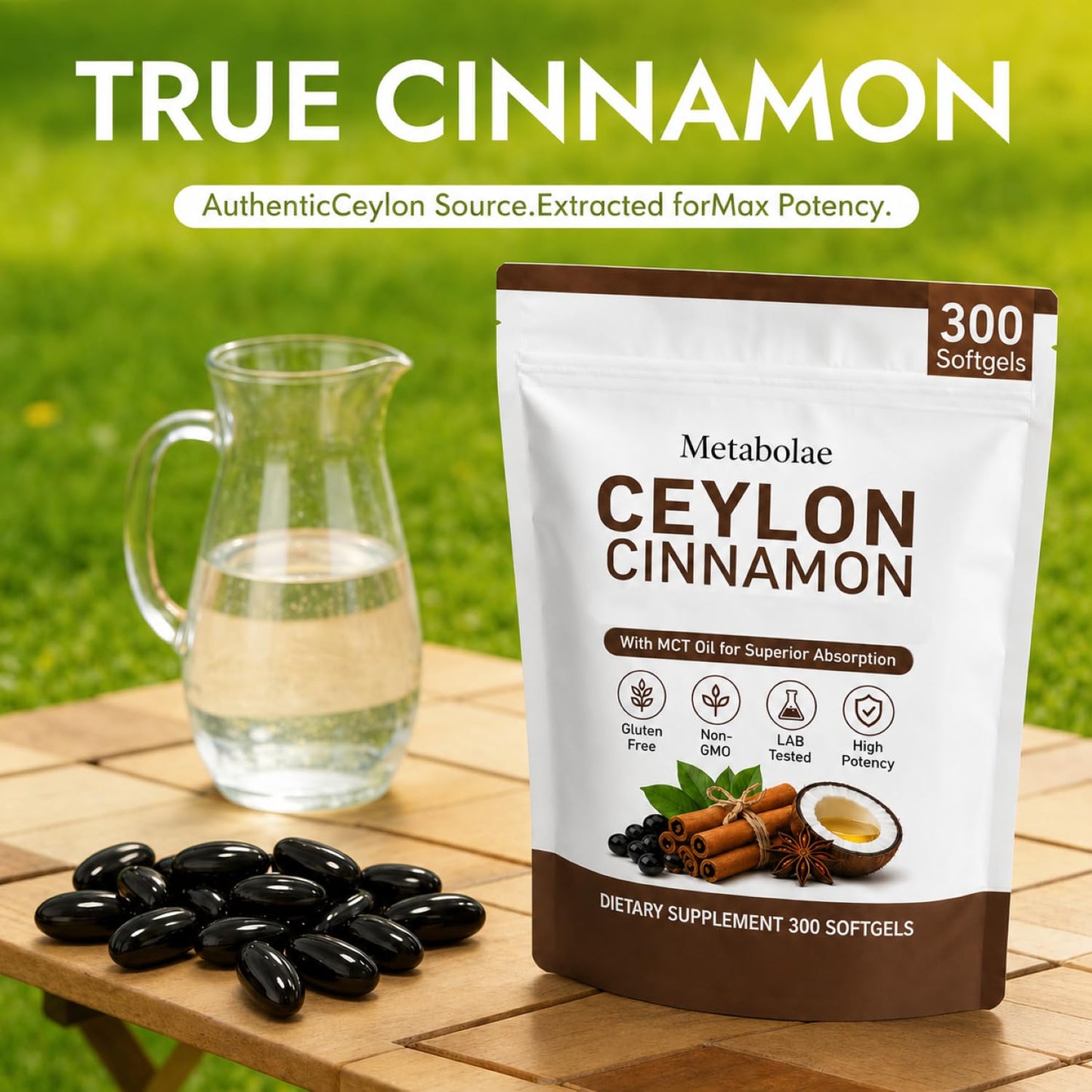 OIMTUE Metabolae Ceylon Cinnamon Softgels 300