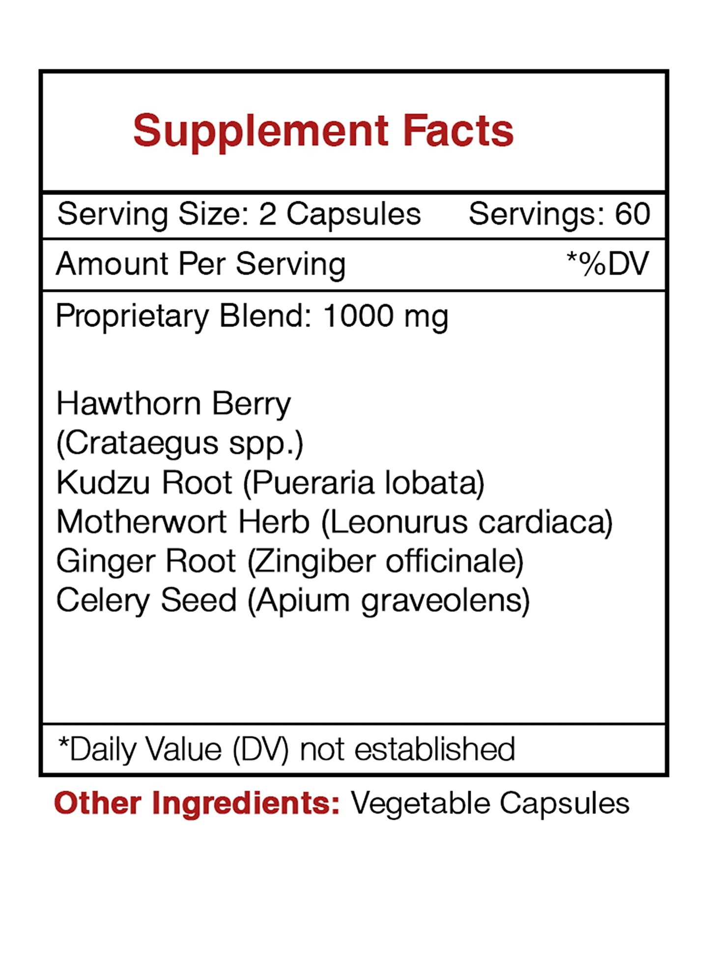 Secrets of the Tribe Benevolent Heart Healthy Heart Formula Herbal Supplement Blend Capsules 120 Count