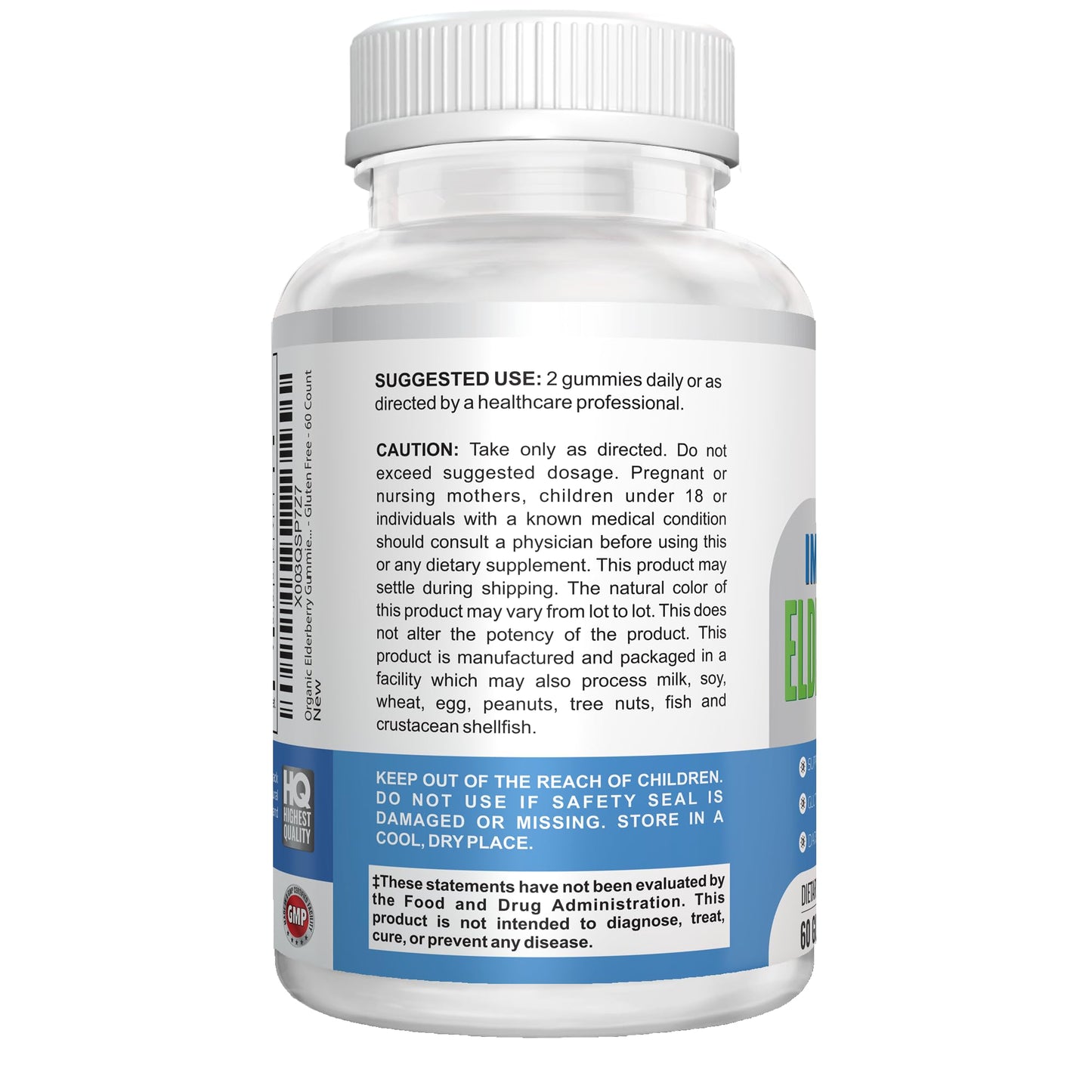 Vitalité Now! Improved Formula Organic Elderberry Gummies, 60 Count
