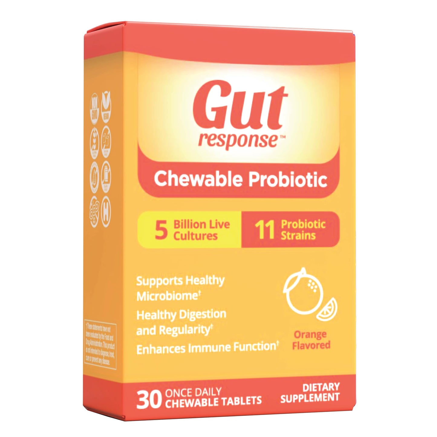 Gut Response Probiotic Chewable 30 Tablets