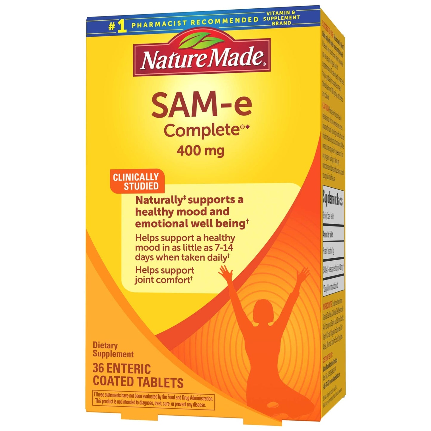 Nature Made SAM-e Complete 400 mg Tablets, 36 Count