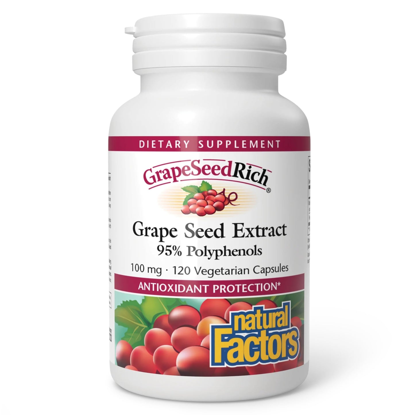 Natural Factors GrapeSeedRich Grape Seed Extract 120 Capsules