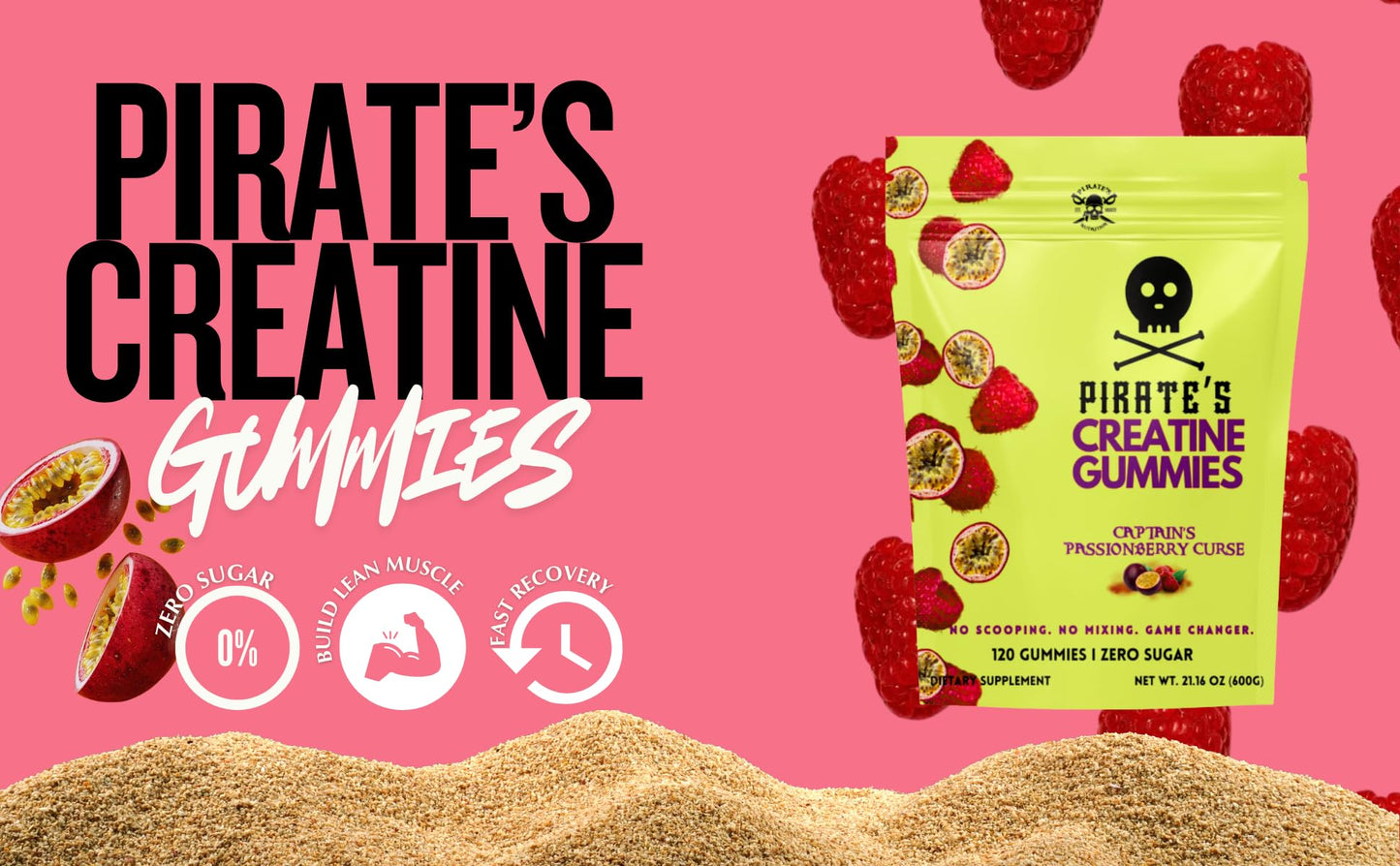 Pirate's Nutrition Creatine Gummies 120 Count