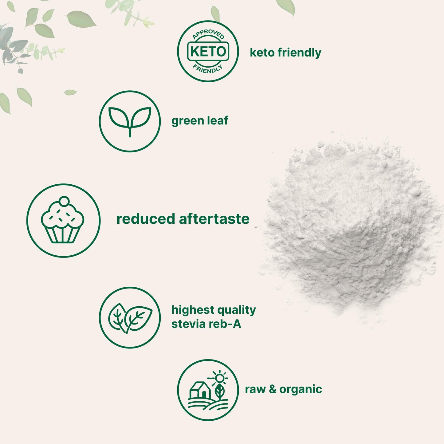 Micro Ingredients Pure Organic Stevia Powder 8 Ounces