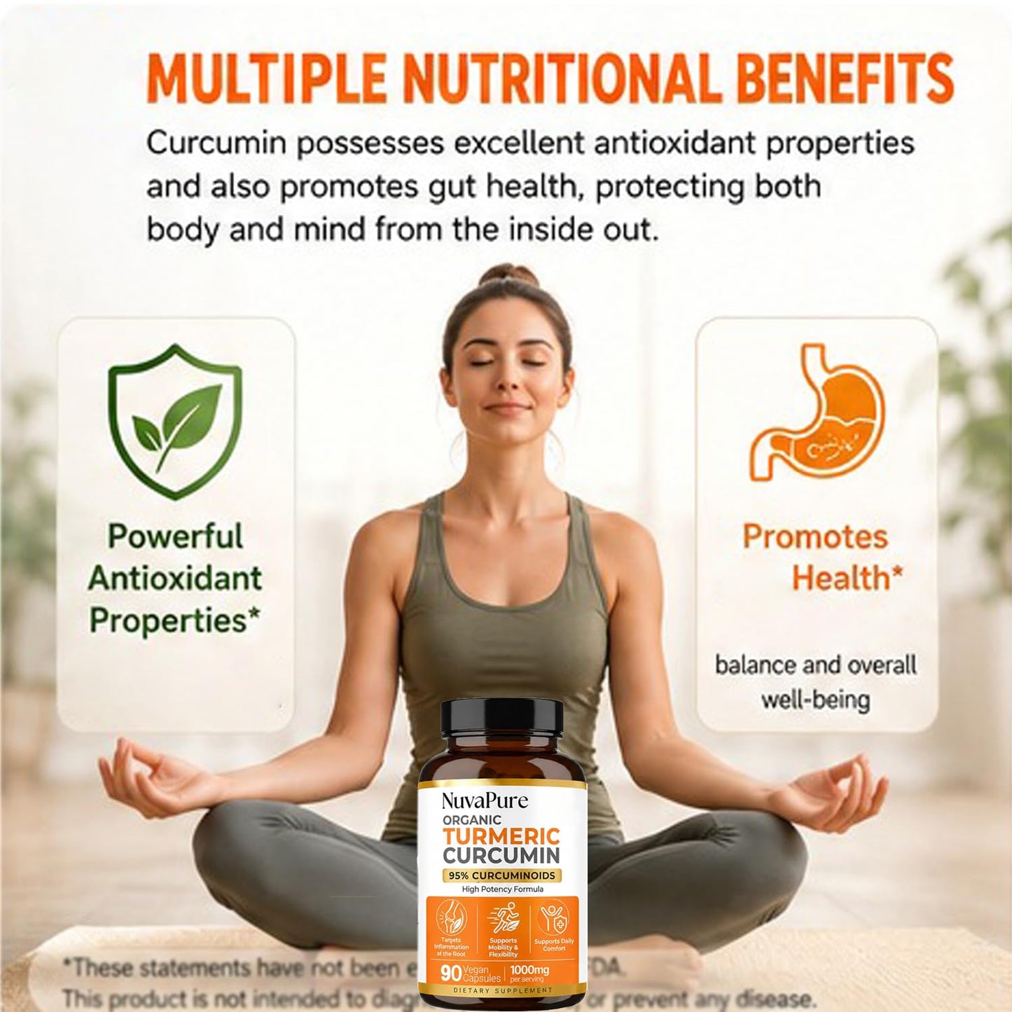 Obsessive Strips Nuvapure Turmeric with Black Pepper Turmeric Curcumin High Absorption Daily Joint and Immune Health Support Softgel 1 Count